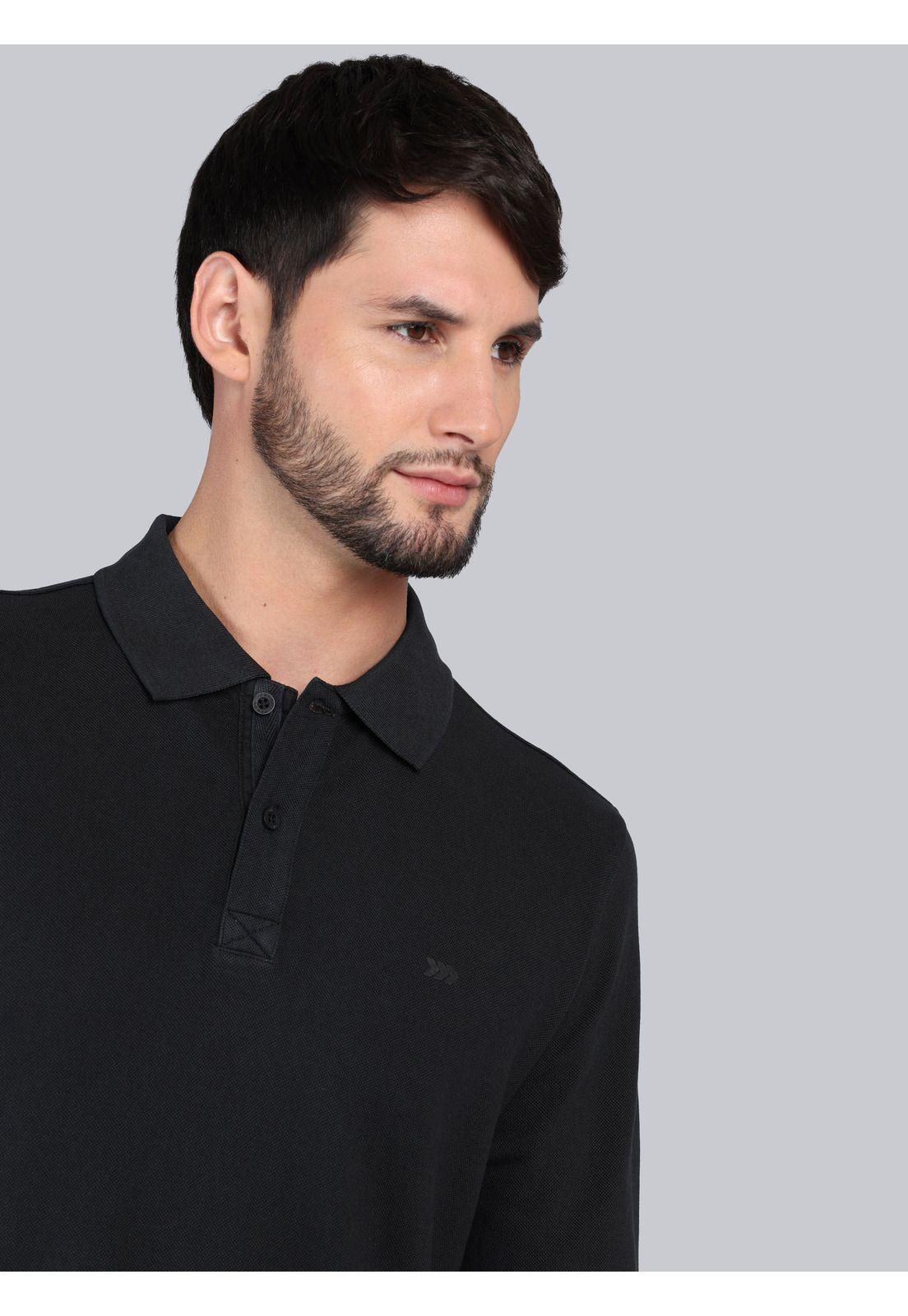 Polera Pique Stone Wash Regular Fit Negro Arrow PO33072NE-2