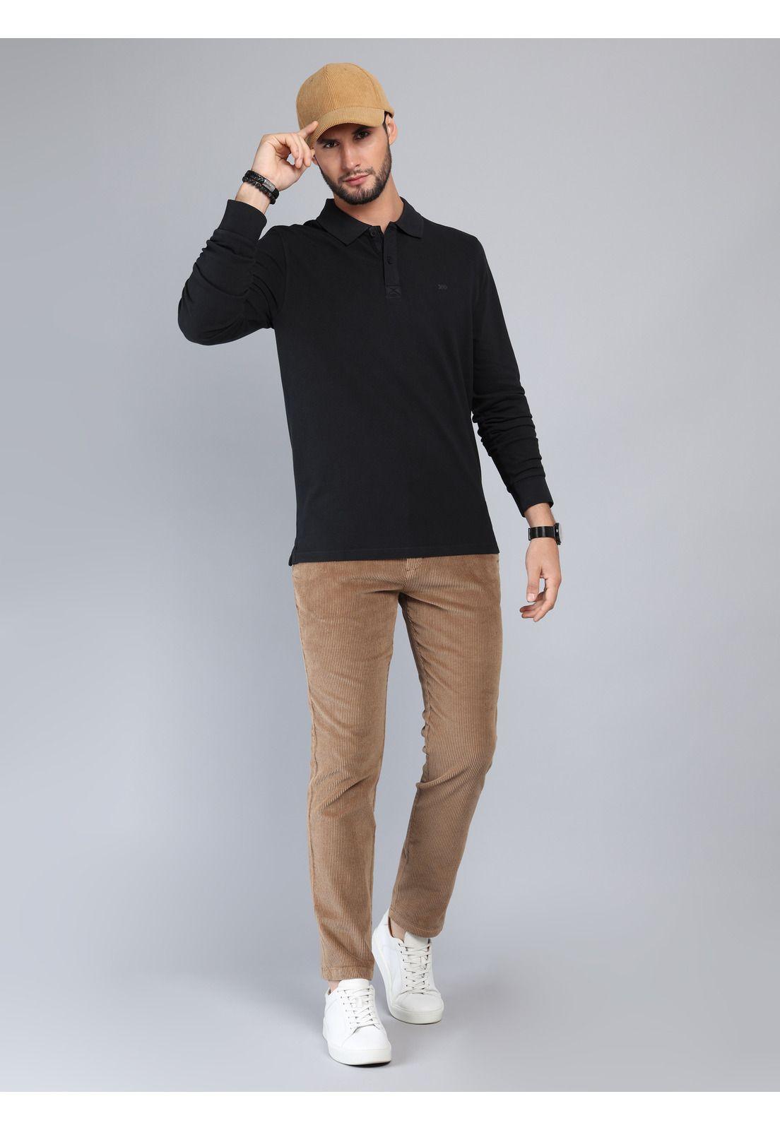 Polera Pique Stone Wash Regular Fit Negro Arrow PO33072NE-3