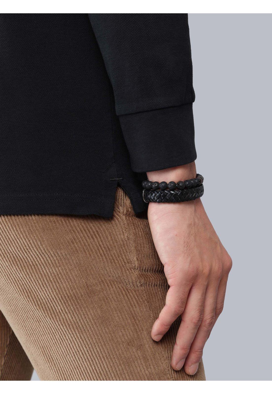 Polera Pique Stone Wash Regular Fit Negro Arrow PO33072NE-4