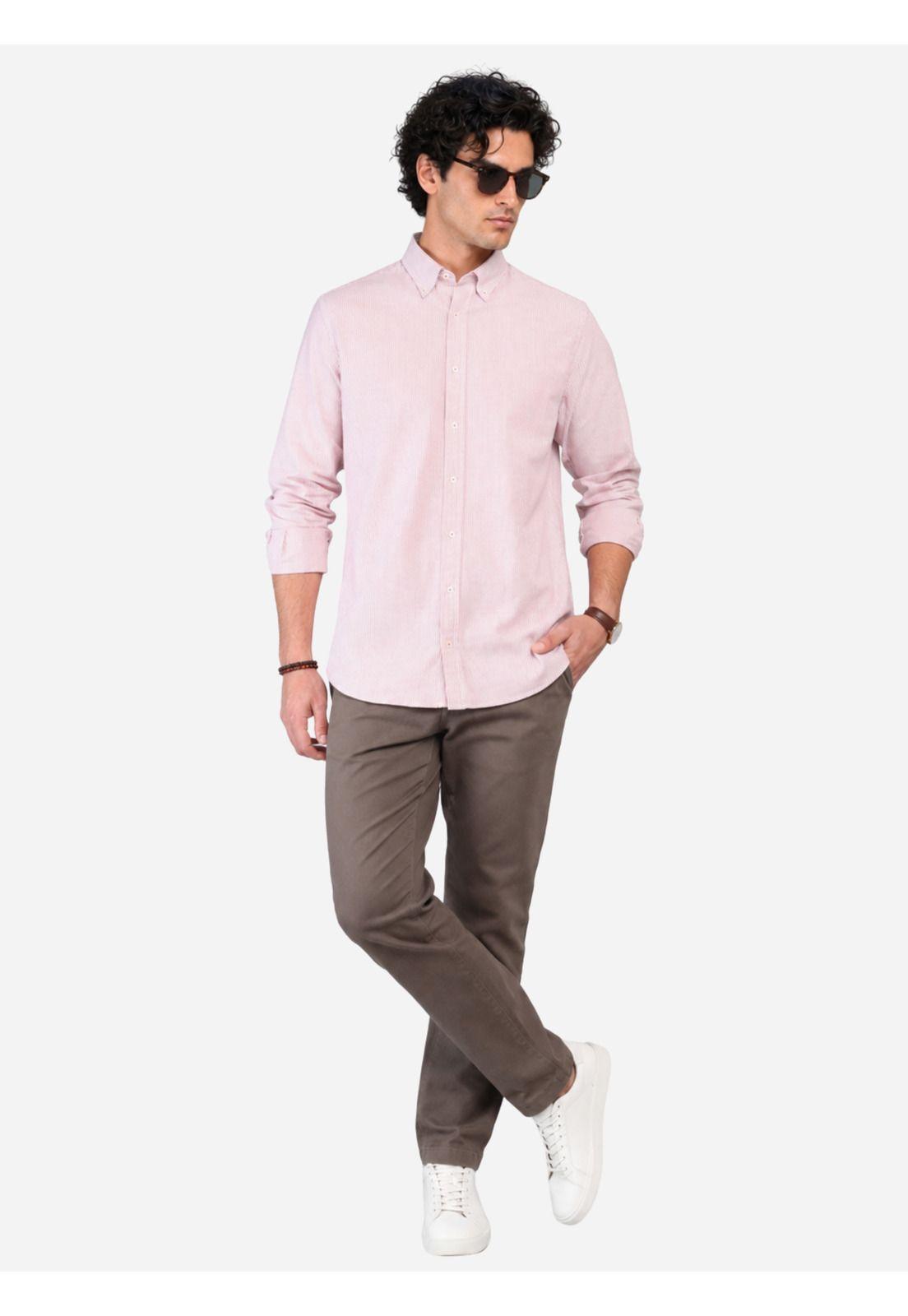 Camisa Oxford Spandex Regular fit Rosado Arrow CM33010RD-3