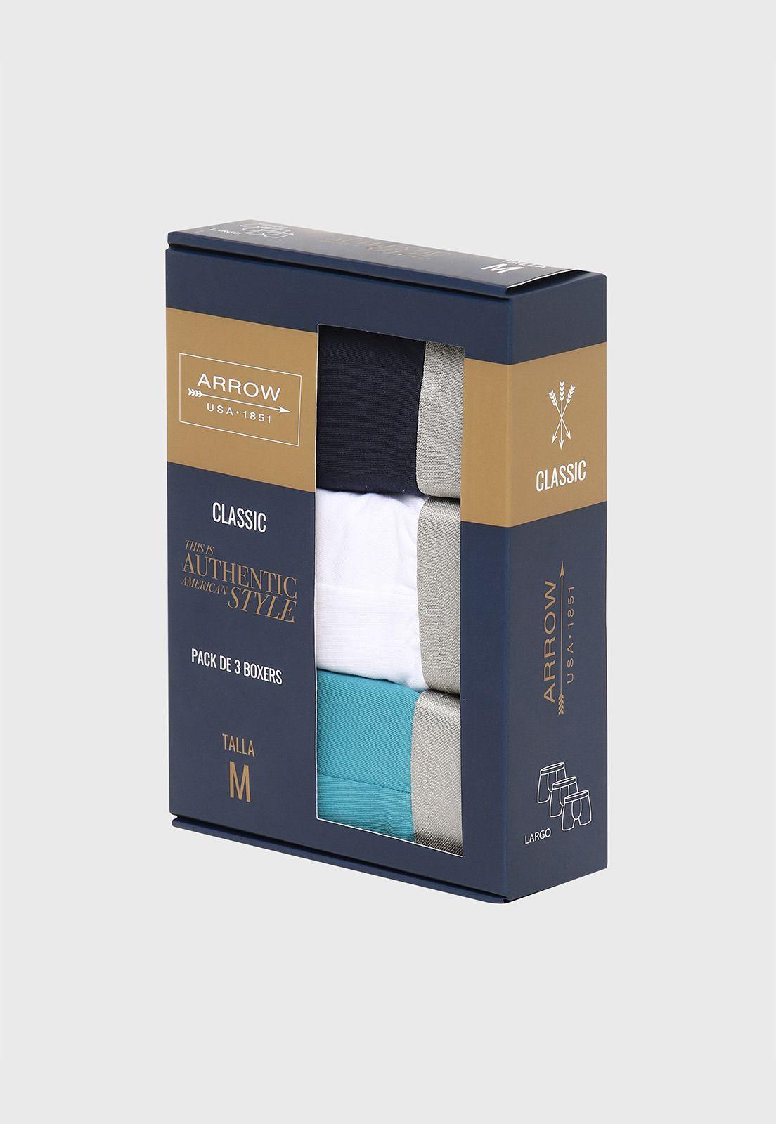 Boxer 3 Unidades Liso Arrow BOD3004SU-4