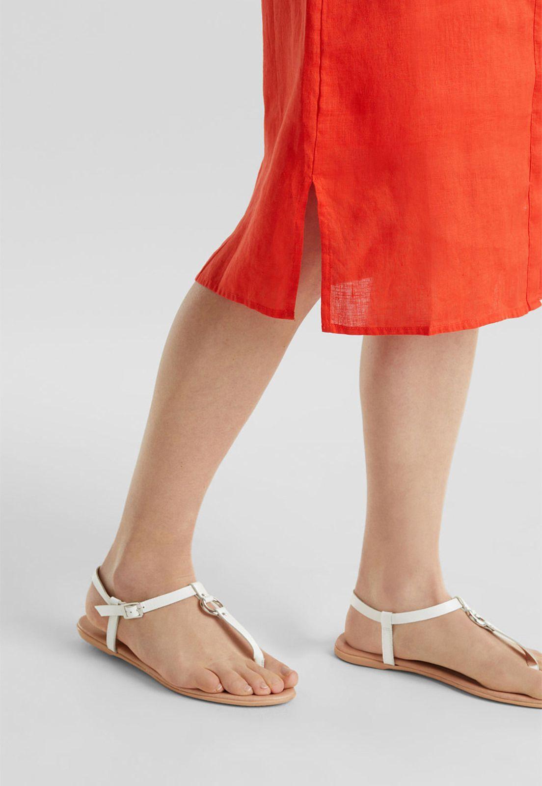 En lino: falda con tira de botones-4