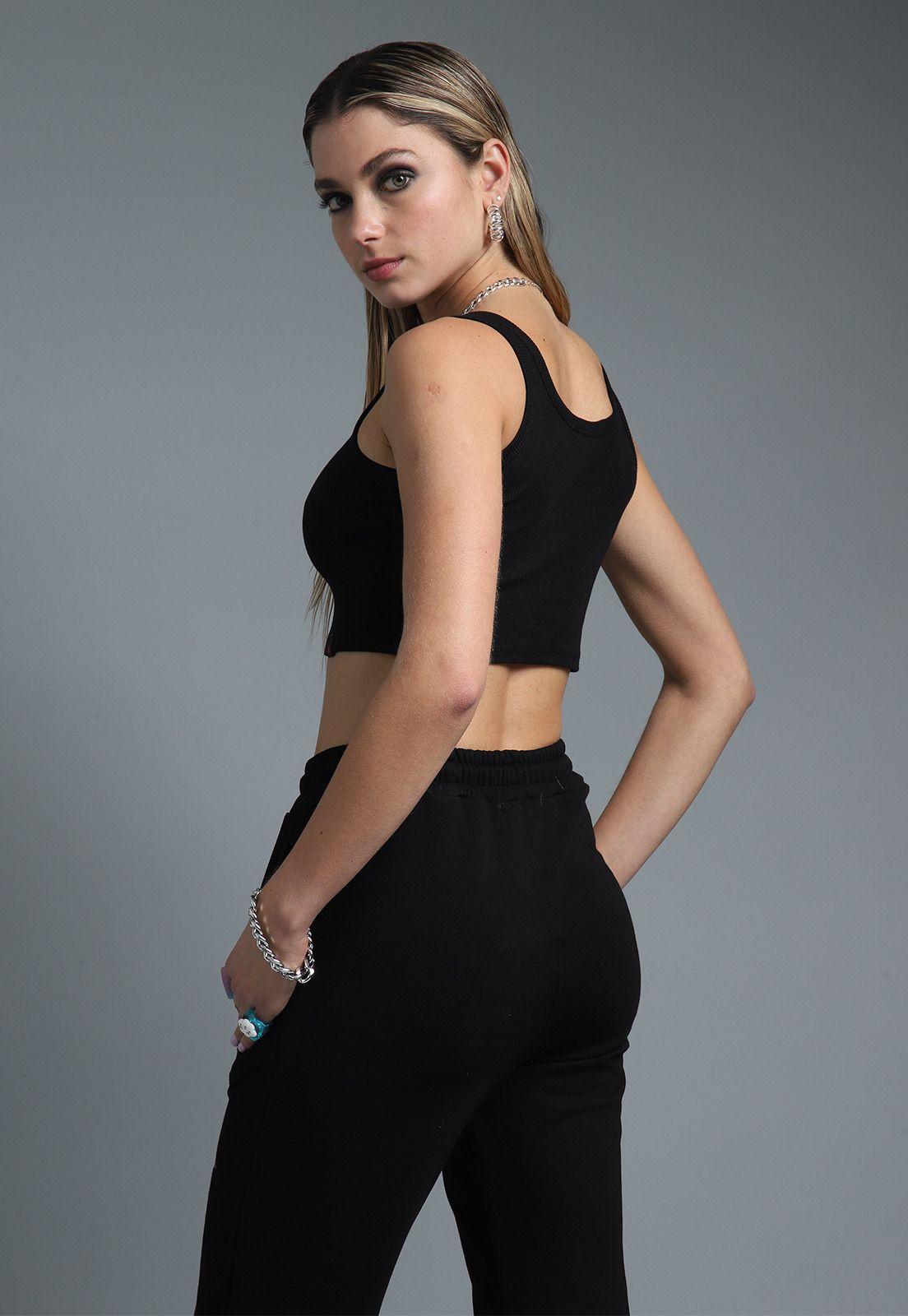 Polera Top Cuello Redondo Mujer Soviet SPO1626NE-4