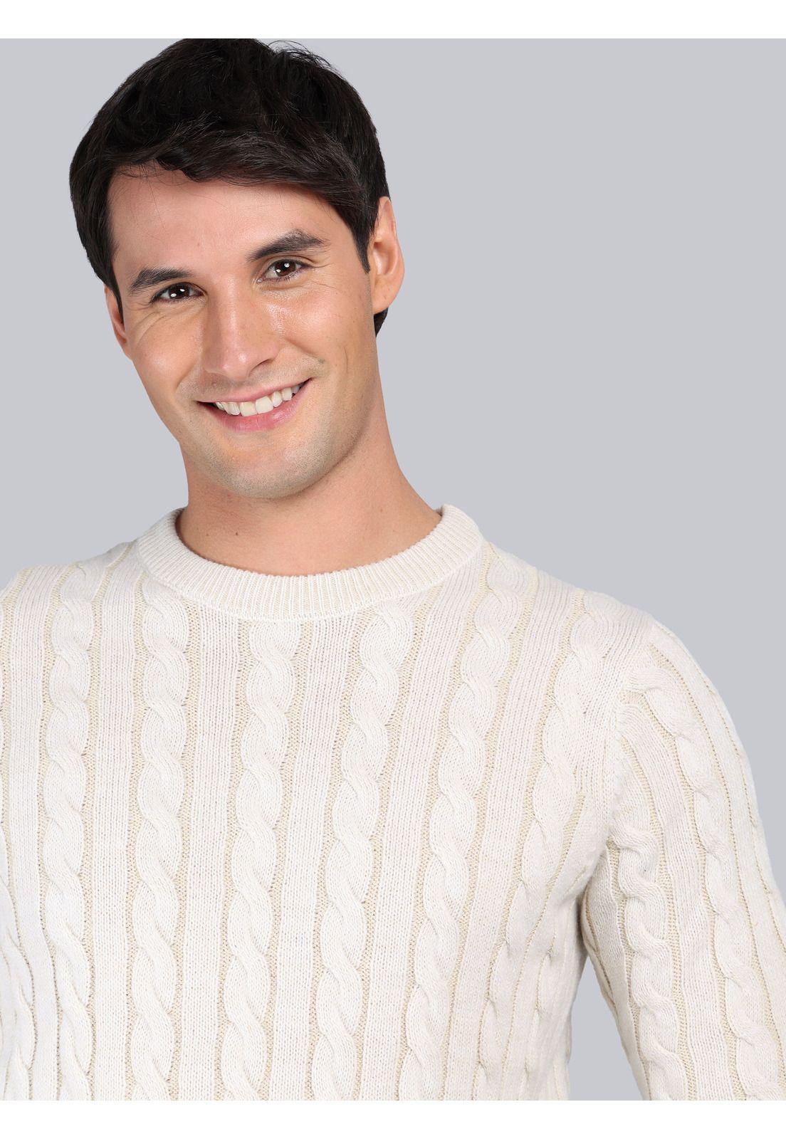 Sweater Texturado Regular Fit Beige Soviet SCII105BE-2