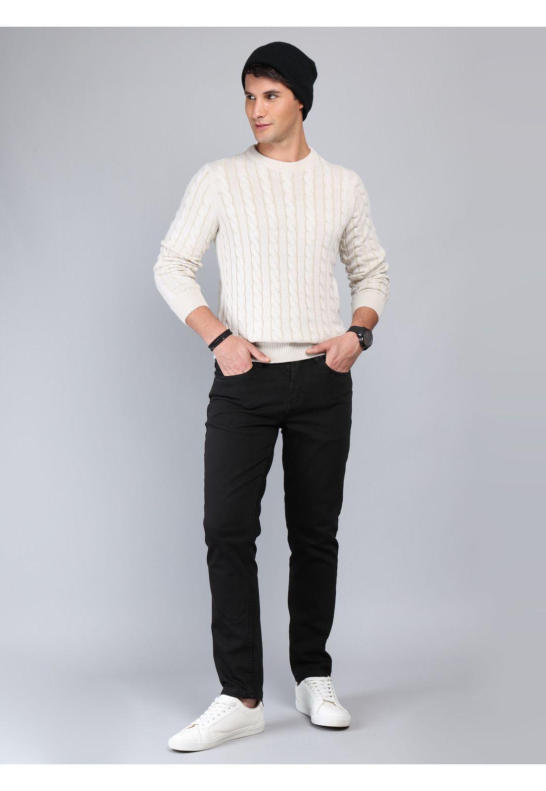 Sweater Texturado Regular Fit Beige Soviet SCII105BE-3