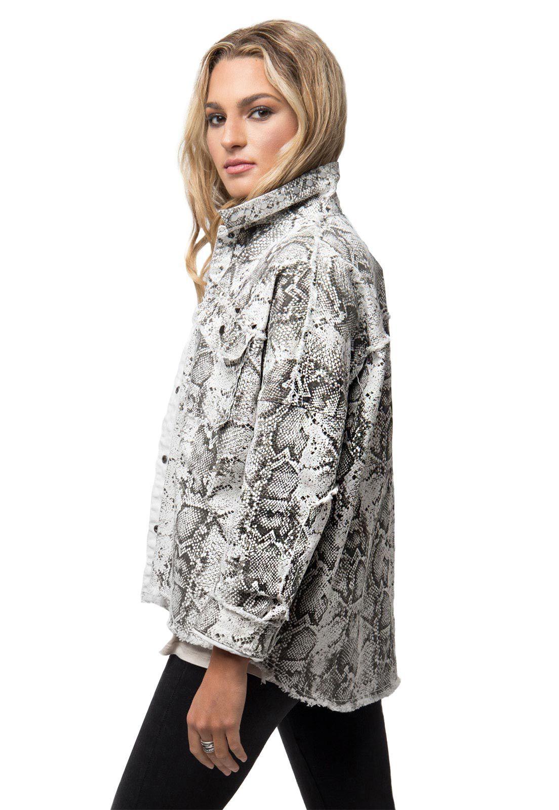 Chaqueta Denim Allover Print Blanco Soviet-0