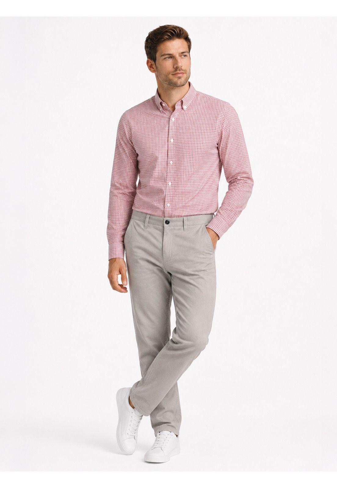 Pantalón Chino Spandex Regular Fit Gris Arrow PA34080GR-3