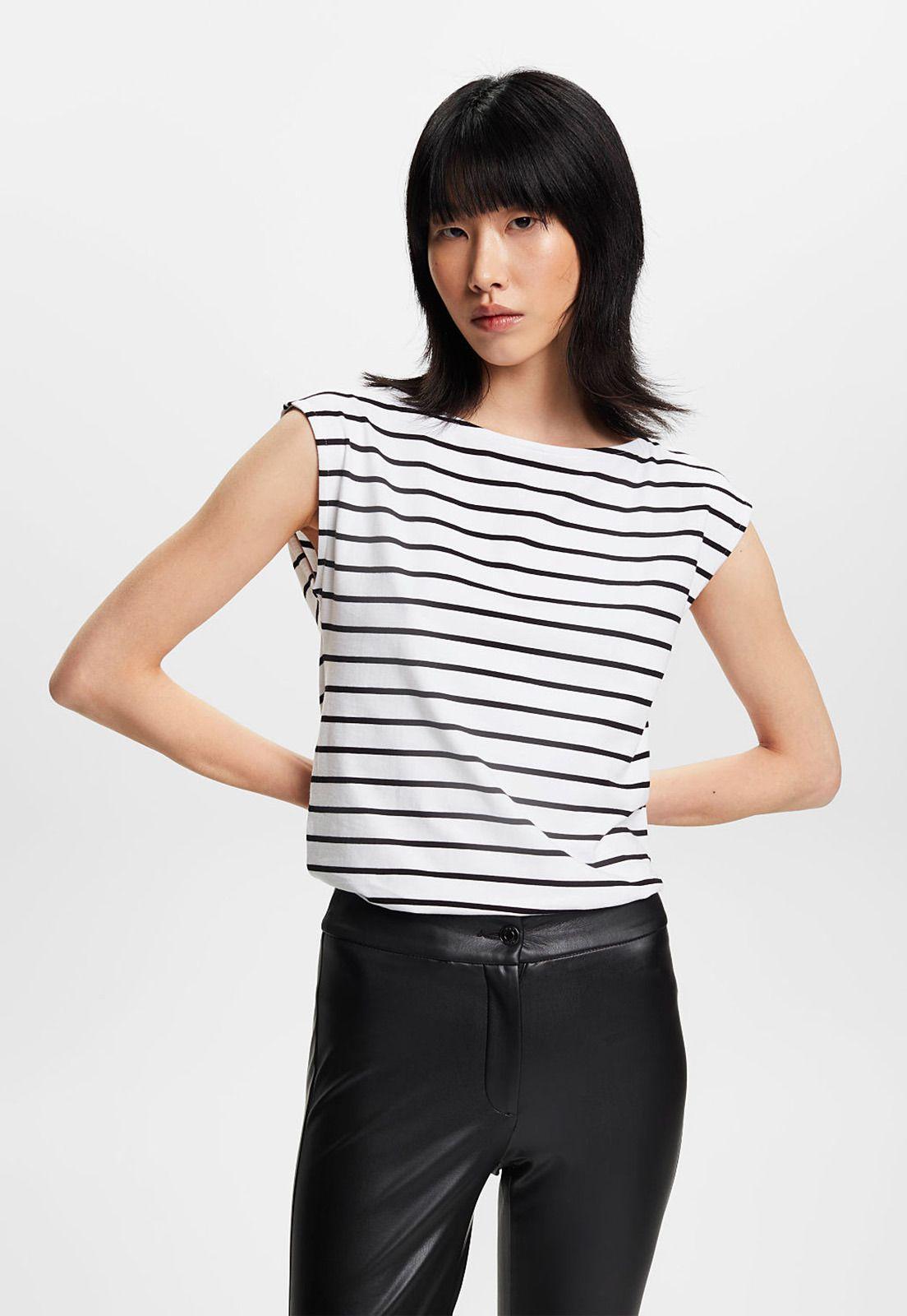 Polera Con Diseño A Rayas Mujer Esprit Arena-0