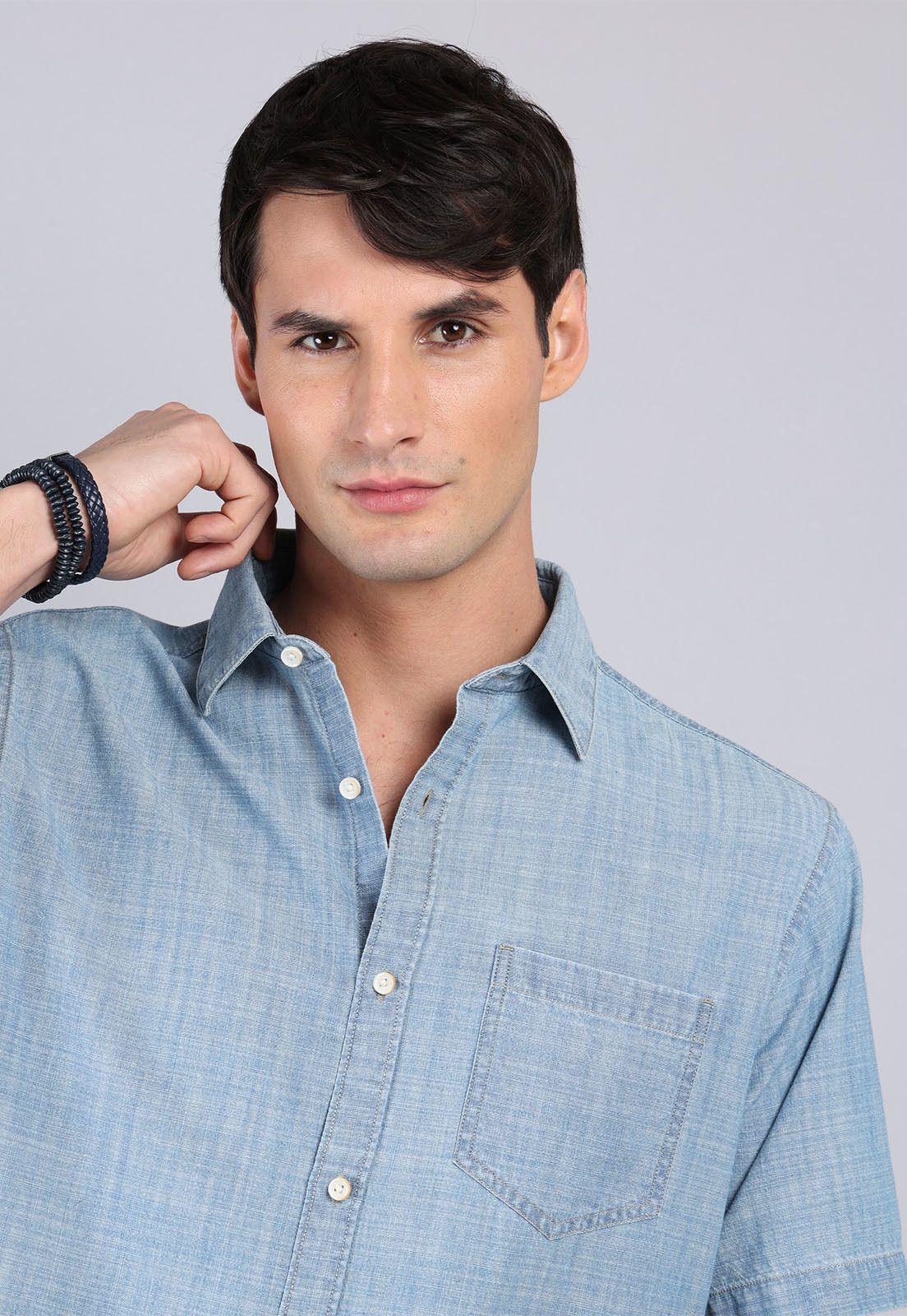 Camisa Denim Manga Corta Arrow CM32054CE-2