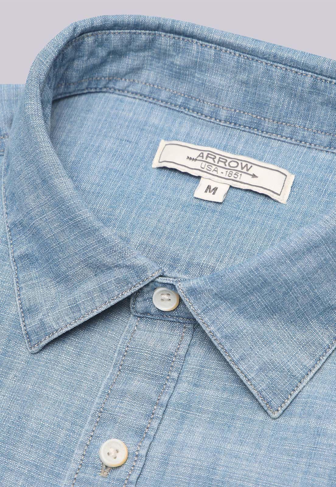 Camisa Denim Manga Corta Arrow CM32054CE-4