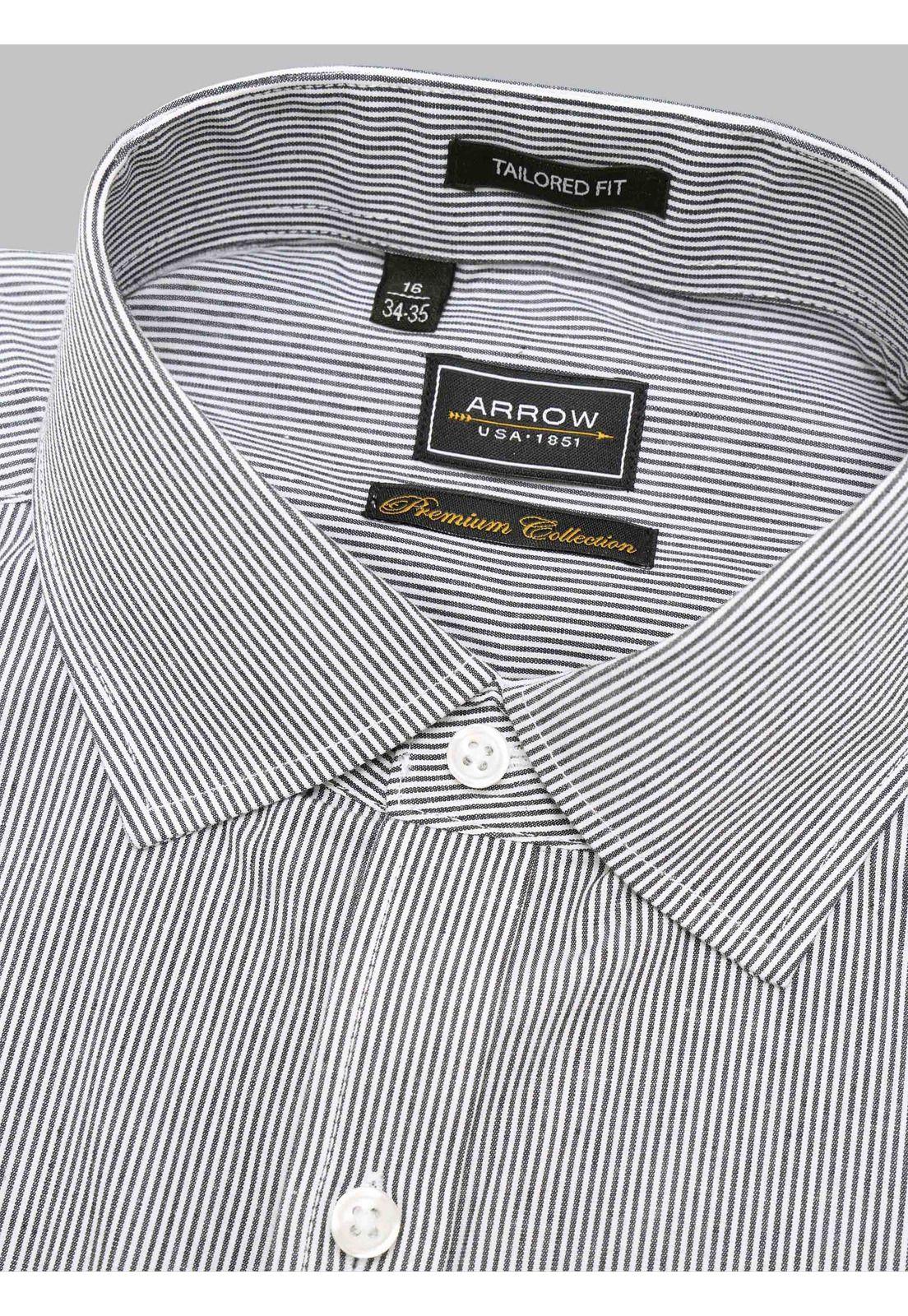 Camisa Formal Rayas Tailored Fit Negro Arrow ARM0540NE-4