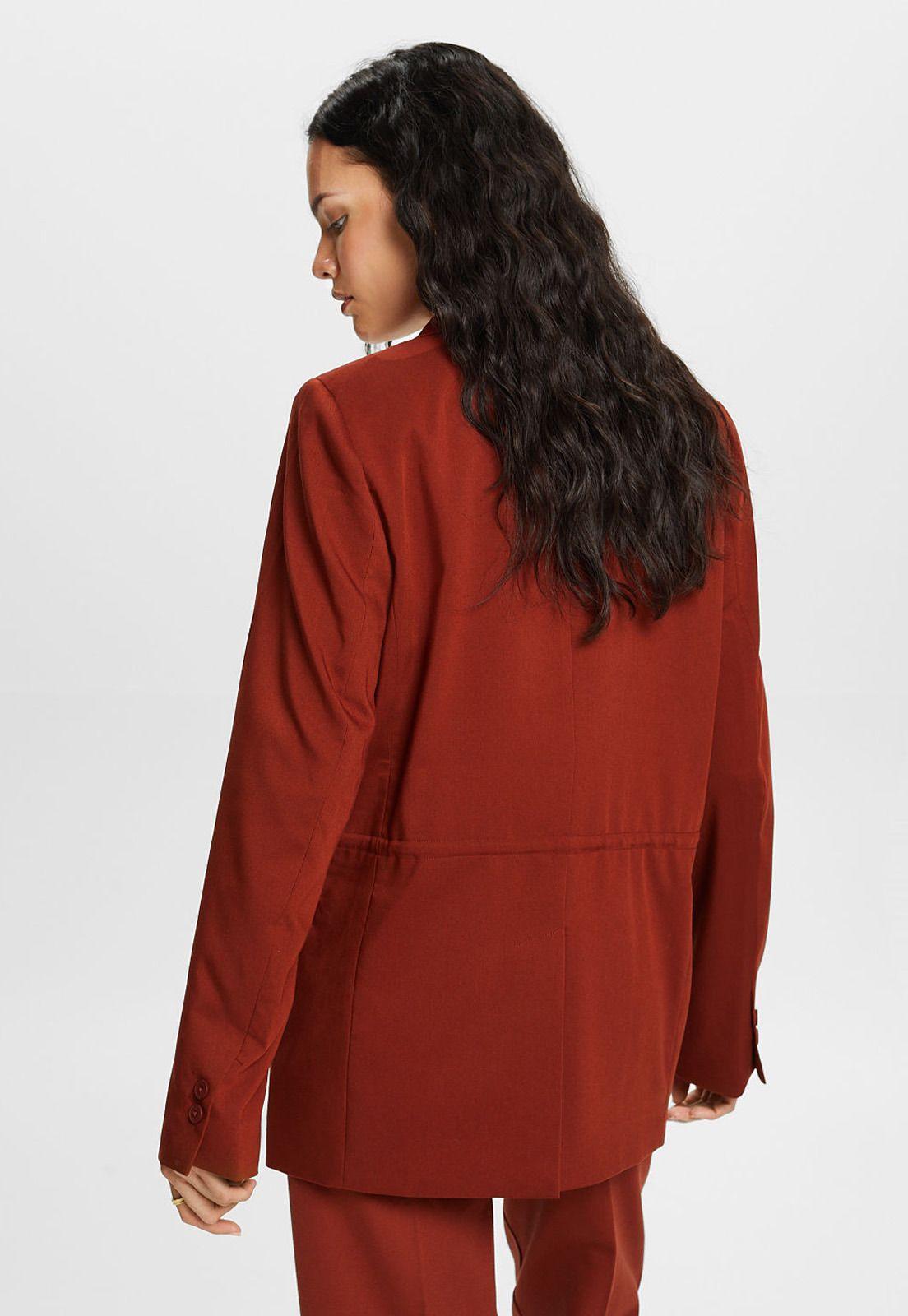 Blazer Doble Botonadura Con Solapa Ancha Mujer Esprit-1