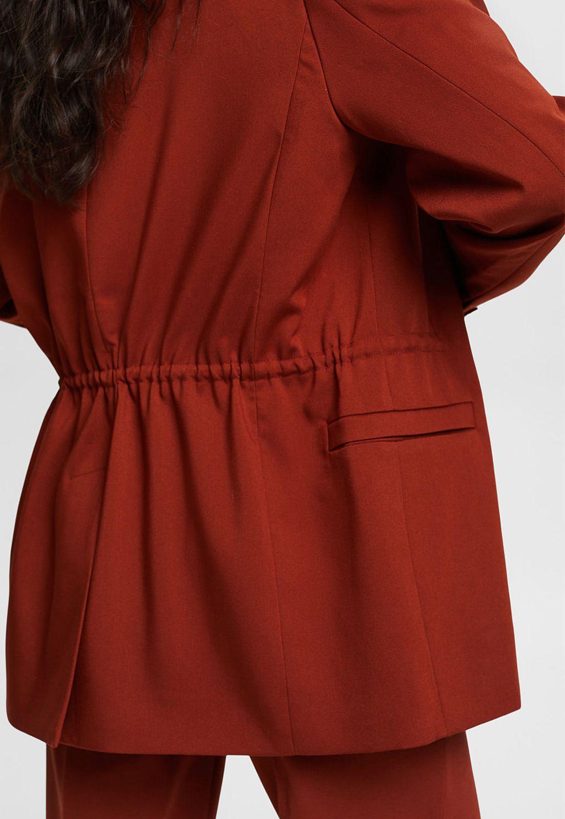 Blazer Doble Botonadura Con Solapa Ancha Mujer Esprit-3