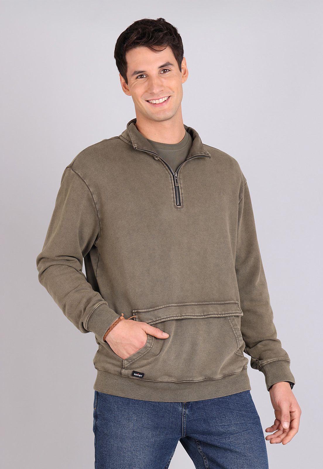 Poleron Half Zipper Hombre Soviet SPLH670VE-0