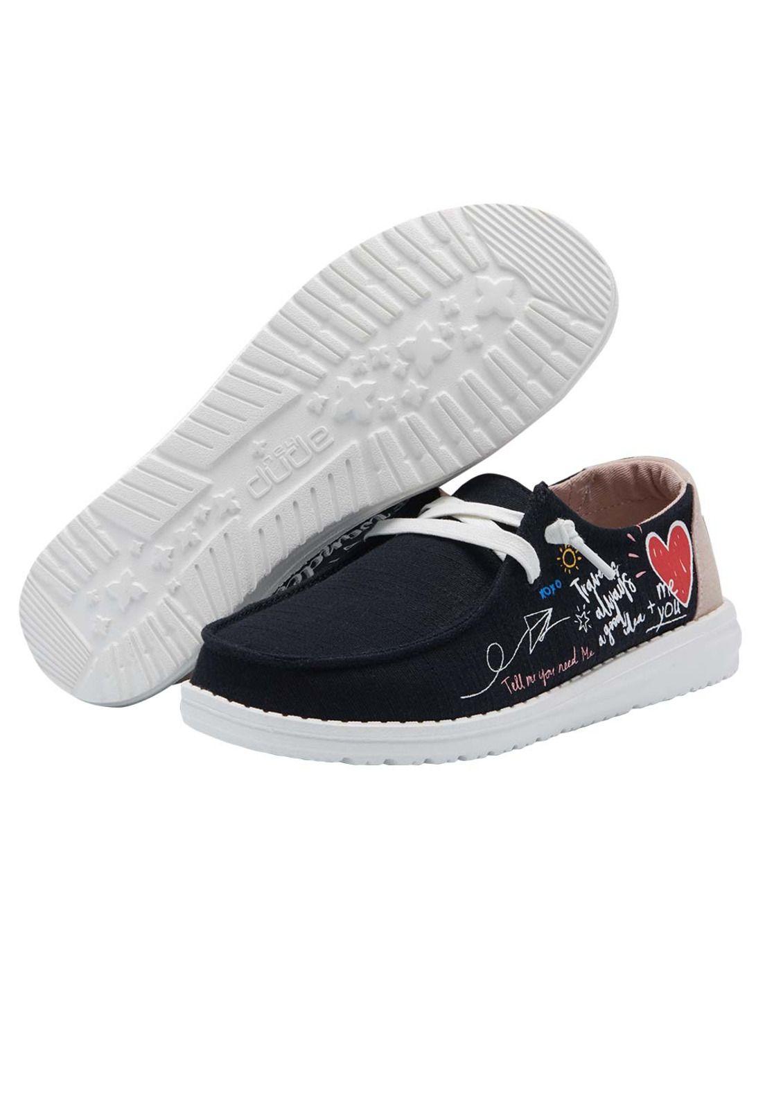 Zapato Wendy Doodle Black HeyDude-2