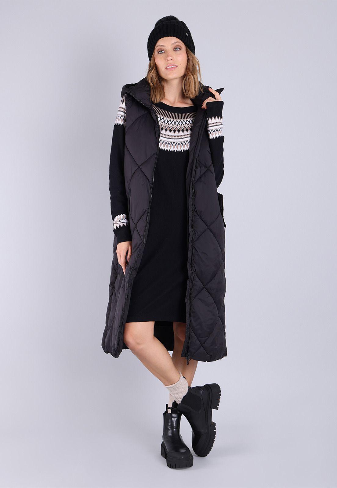 Vestido manga larga cuello redondo Mujer Esprit-0