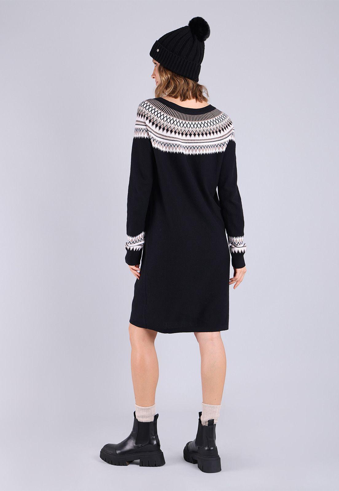 Vestido manga larga cuello redondo Mujer Esprit-1