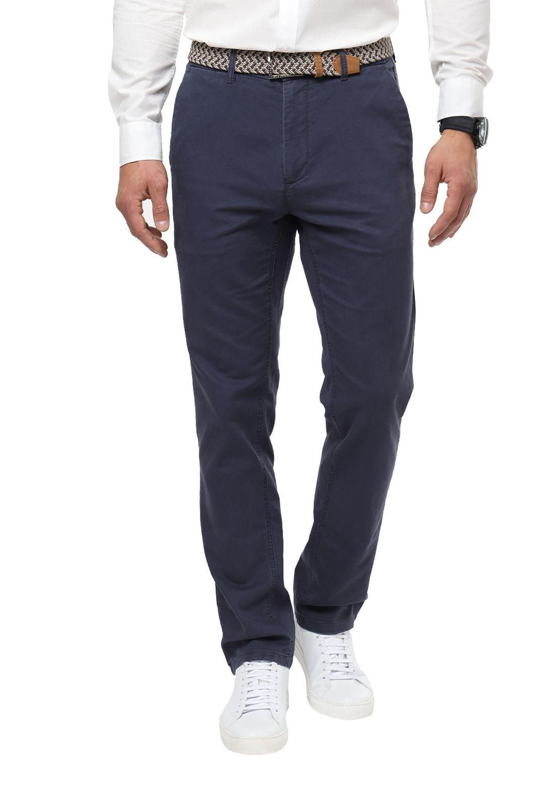 Pantalón Semi Formal Azul-0