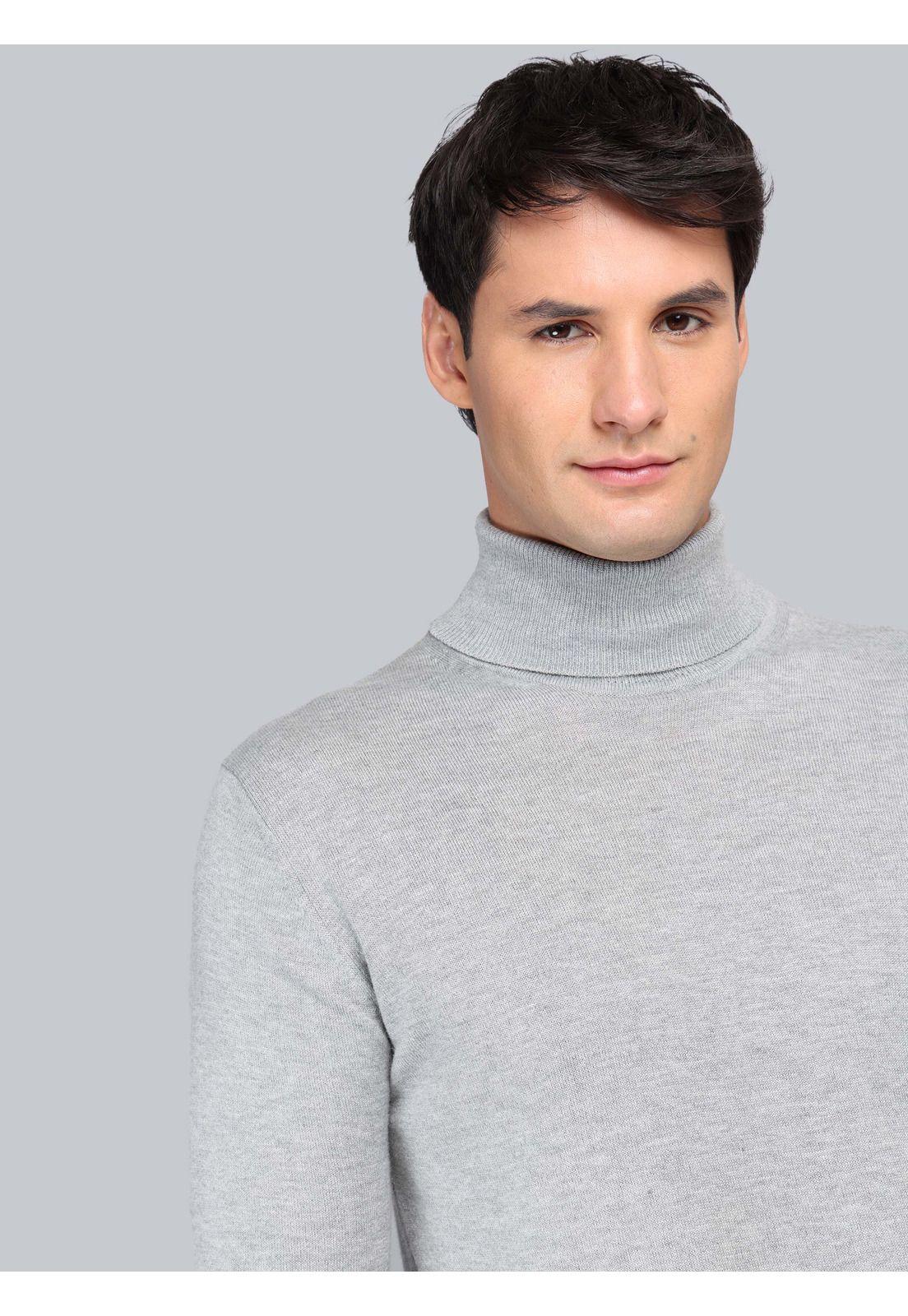 Sweater Cuello Alto Regular Fit Gris Claro Arrow SW33085GP-2