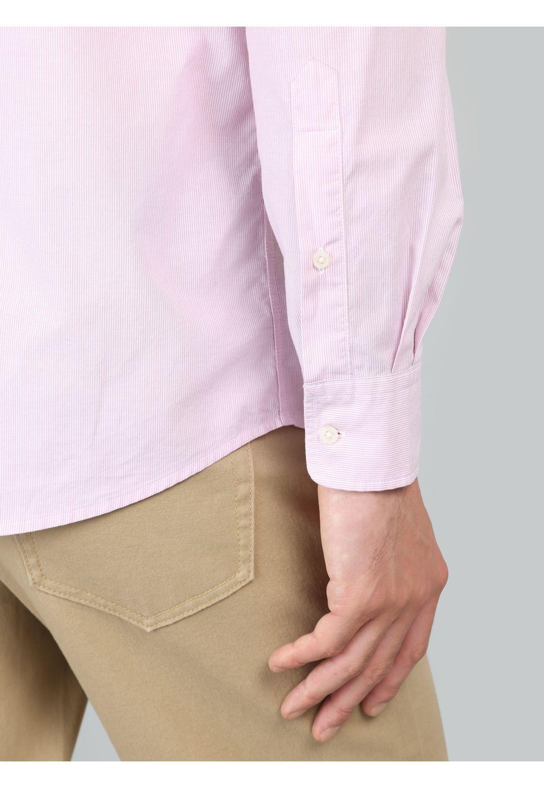 Camisa A Rayas Regular Fit Rosado Arrow CM33008RD-5