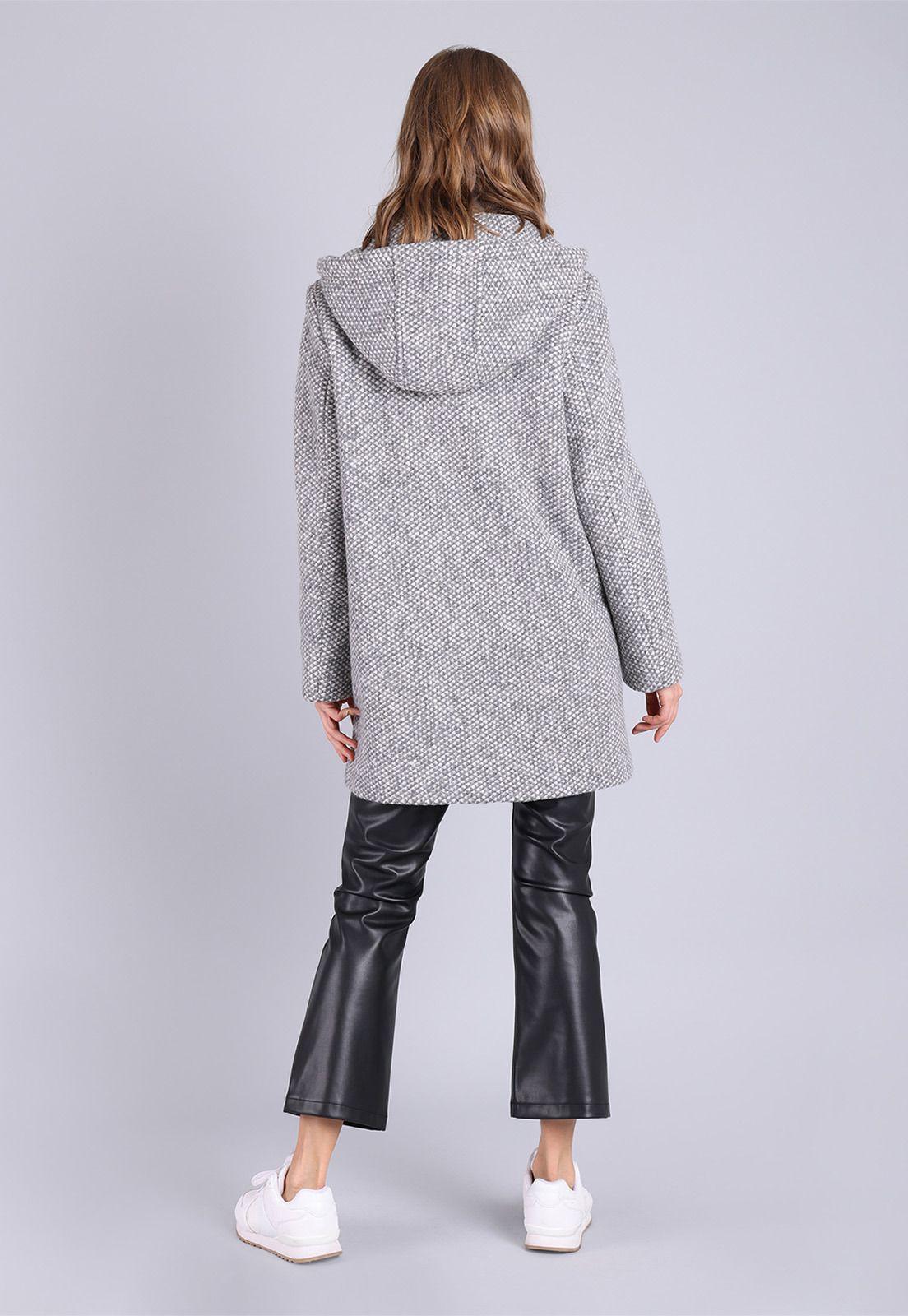 Abrigo manga larga con capucha y bolsillos Mujer Esprit-1