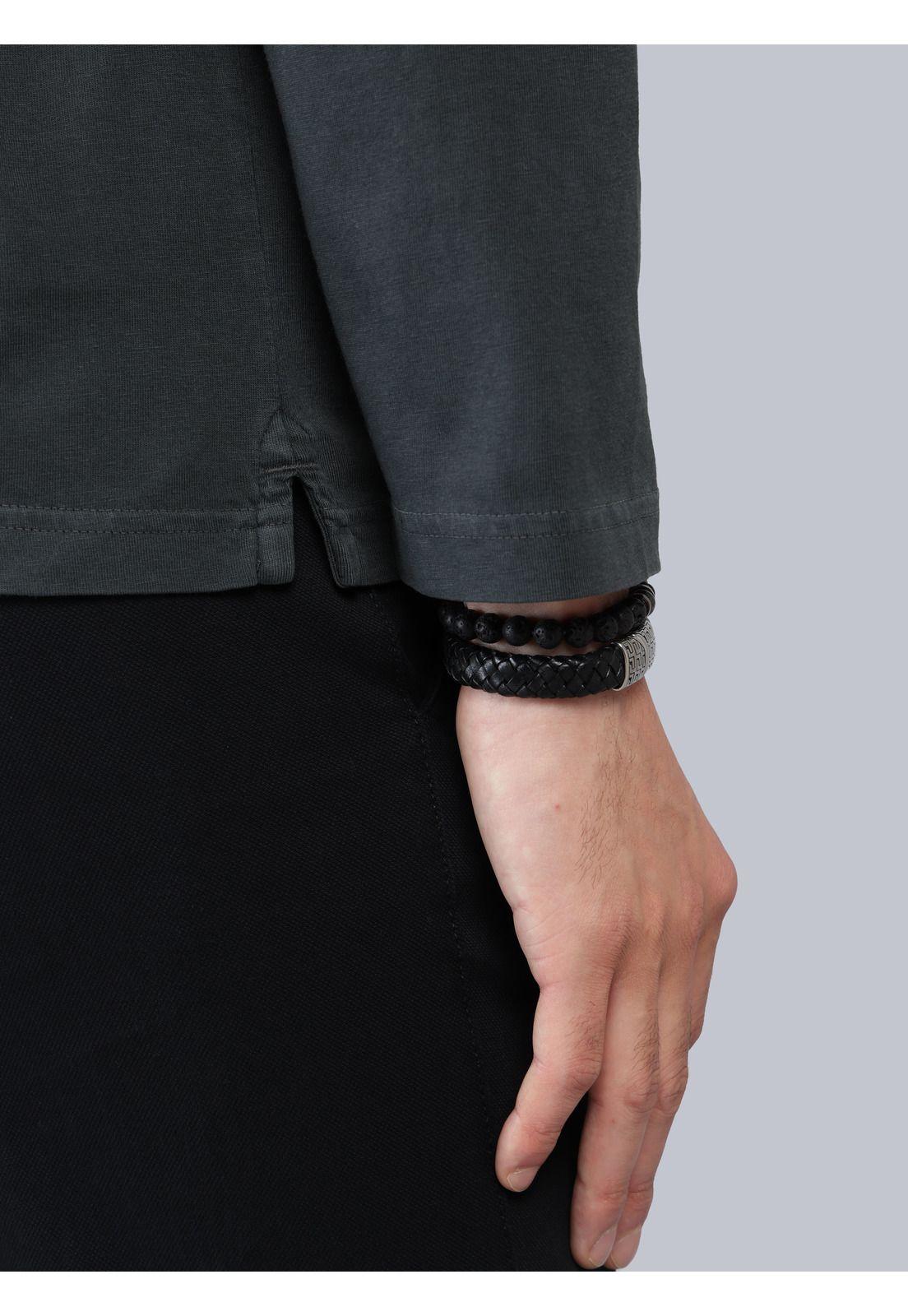 Polera Manga Larga Regular Fit Negro Arrow PO33023NE-4