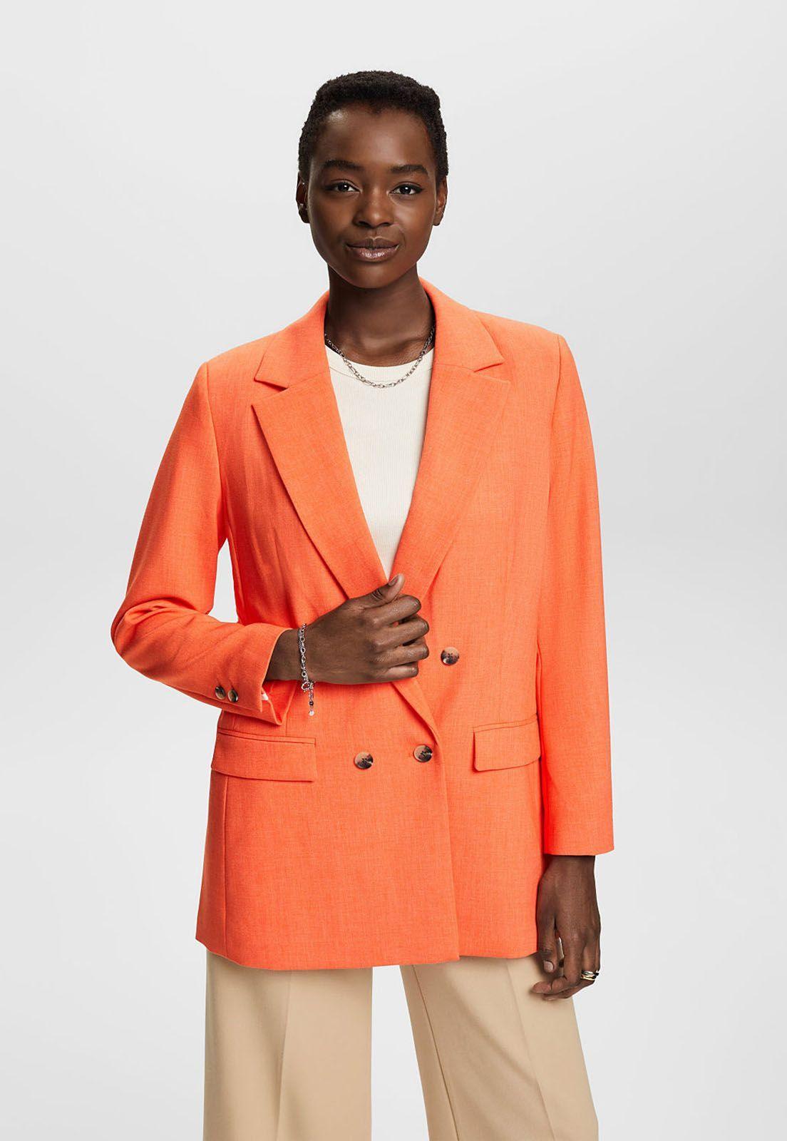 Blazer Oversize Con Doble Fila De Botones Mujer Esprit-0