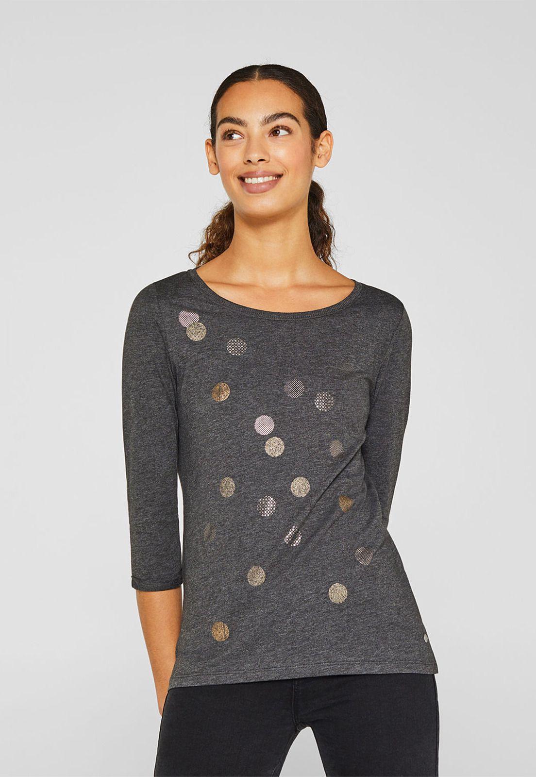 Polera Jaspeada Estampada Esprit-0