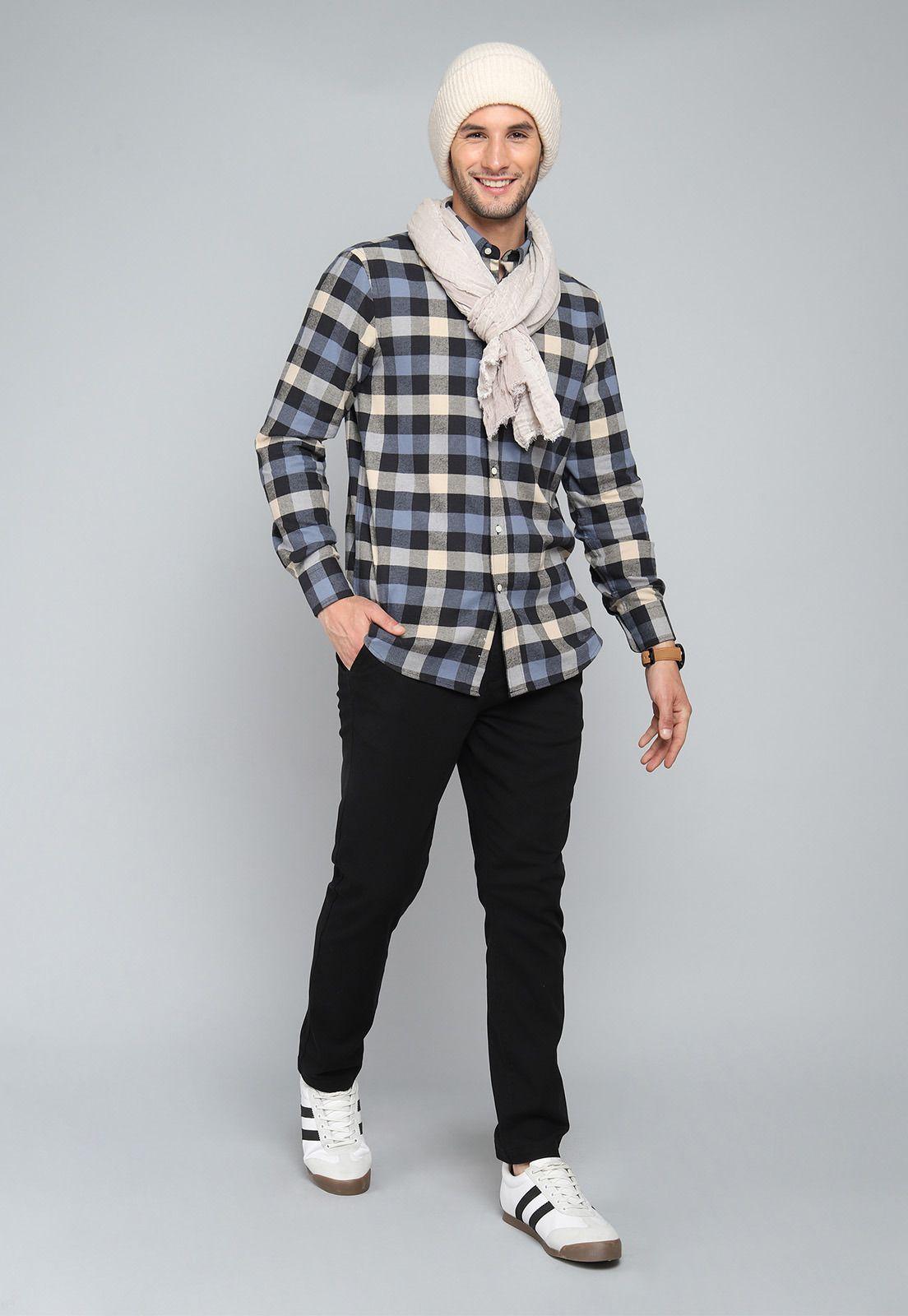 Camisa Cotelé Manga Larga Guy Laroche GLBIF43NB-3