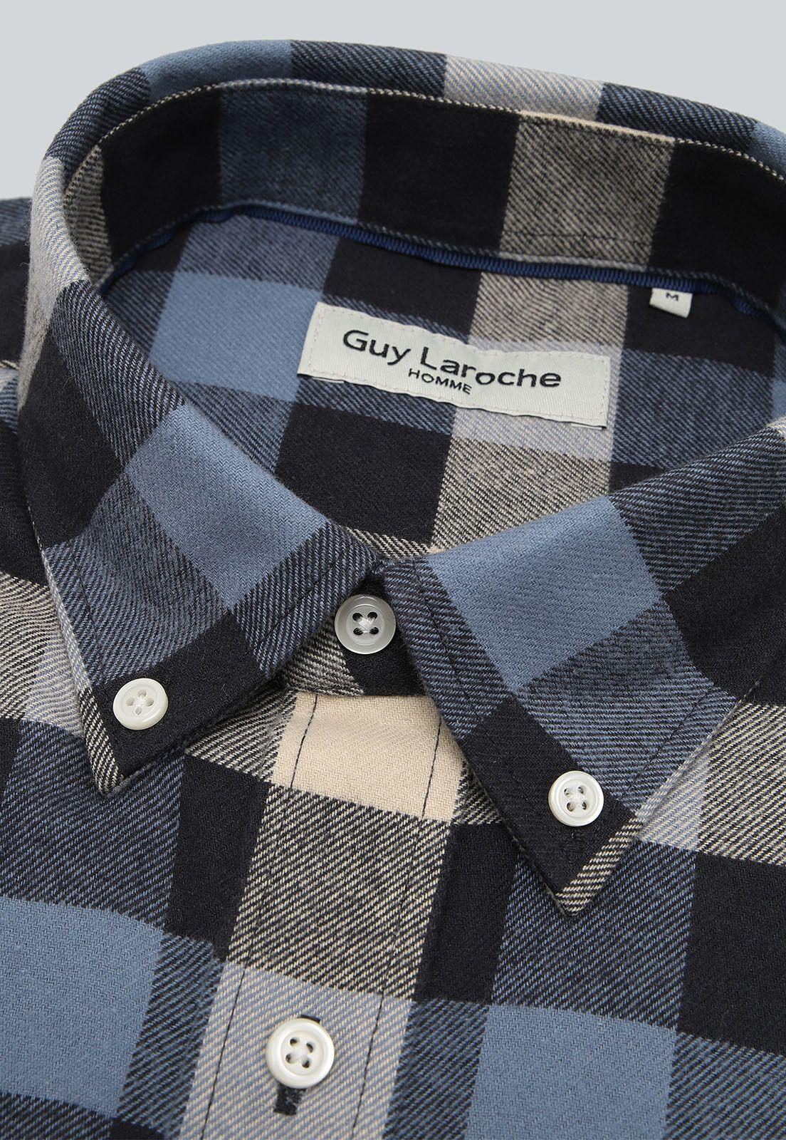 Camisa Cotelé Manga Larga Guy Laroche GLBIF43NB-4