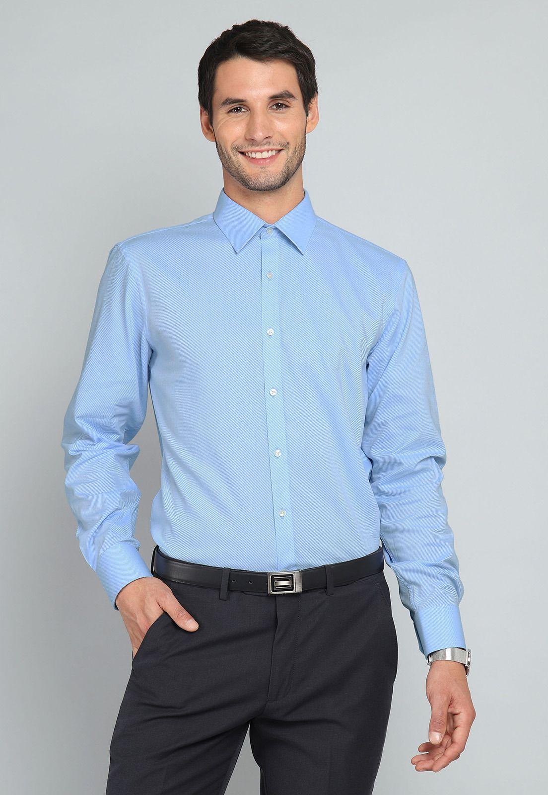 Camisa Hombre Arrow Formal Rayas Spandex Slim Fit-0