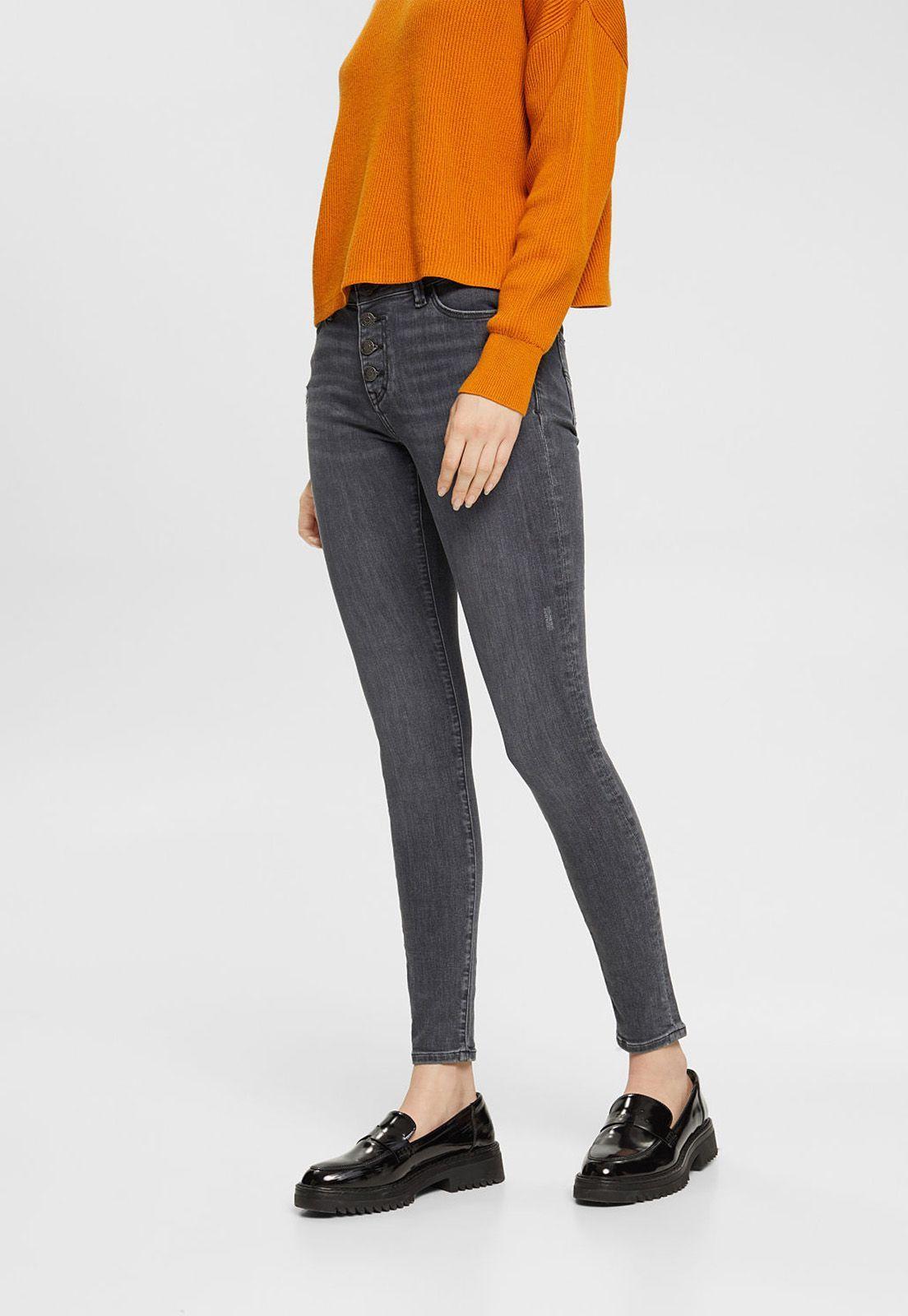 Jeans Con Componente Elástico Mujer Esprit-0