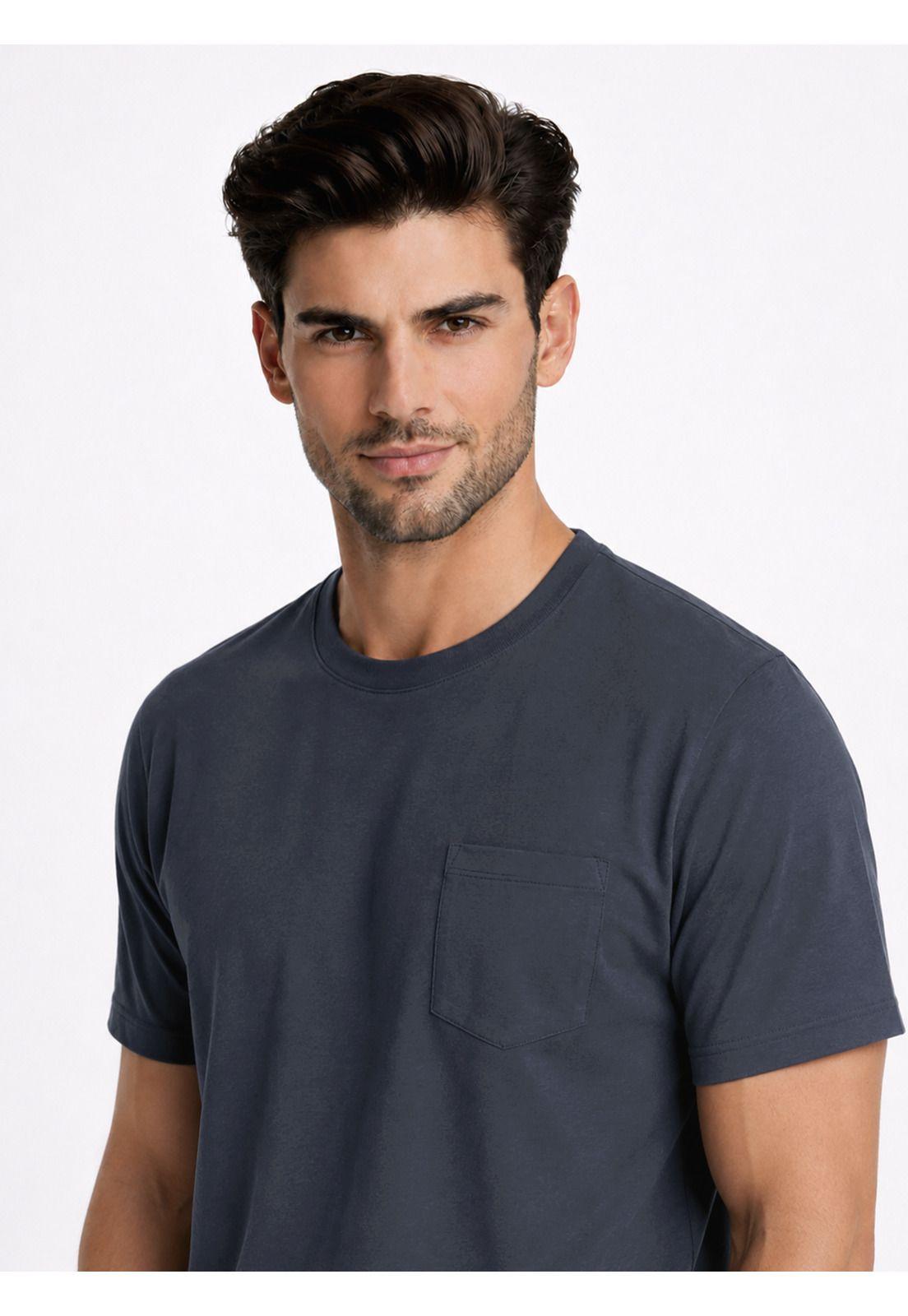 Polera Cuello Redondo Regular Fit Azul Marino Piero Butti PBDVK55NB-2