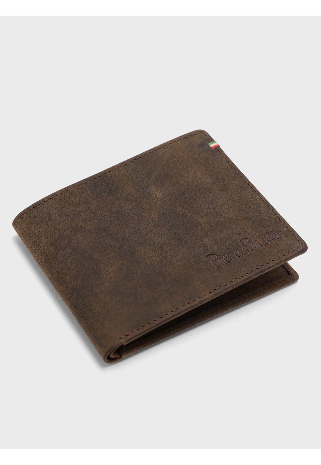 Billetera De Cuero Texturada Café Piero Butti PBCBI30CA-3