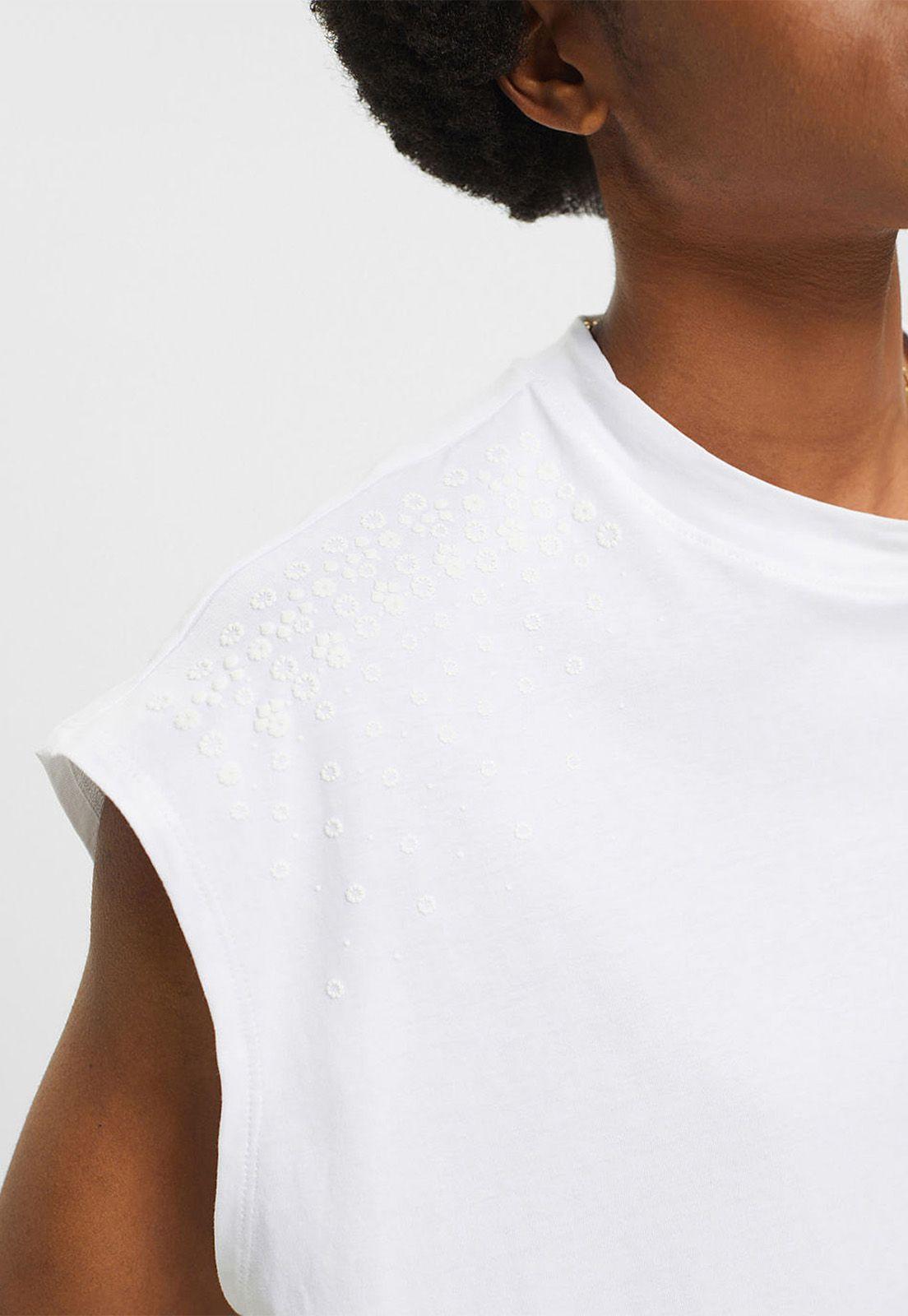 Polera Sin Mangas Con Textura Mujer Esprit Azul marino-2