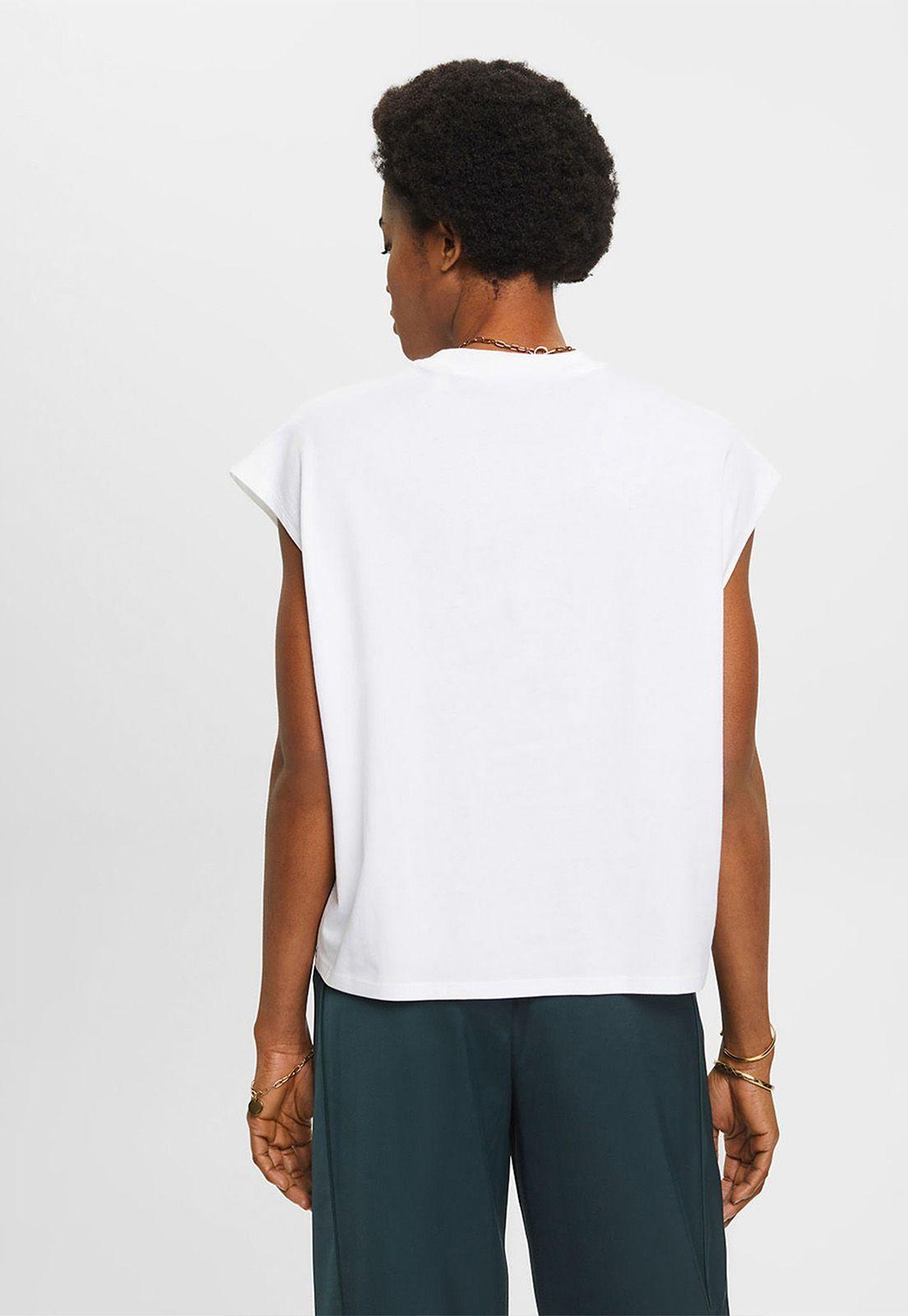 Polera Sin Mangas Con Textura Mujer Esprit Azul marino-1