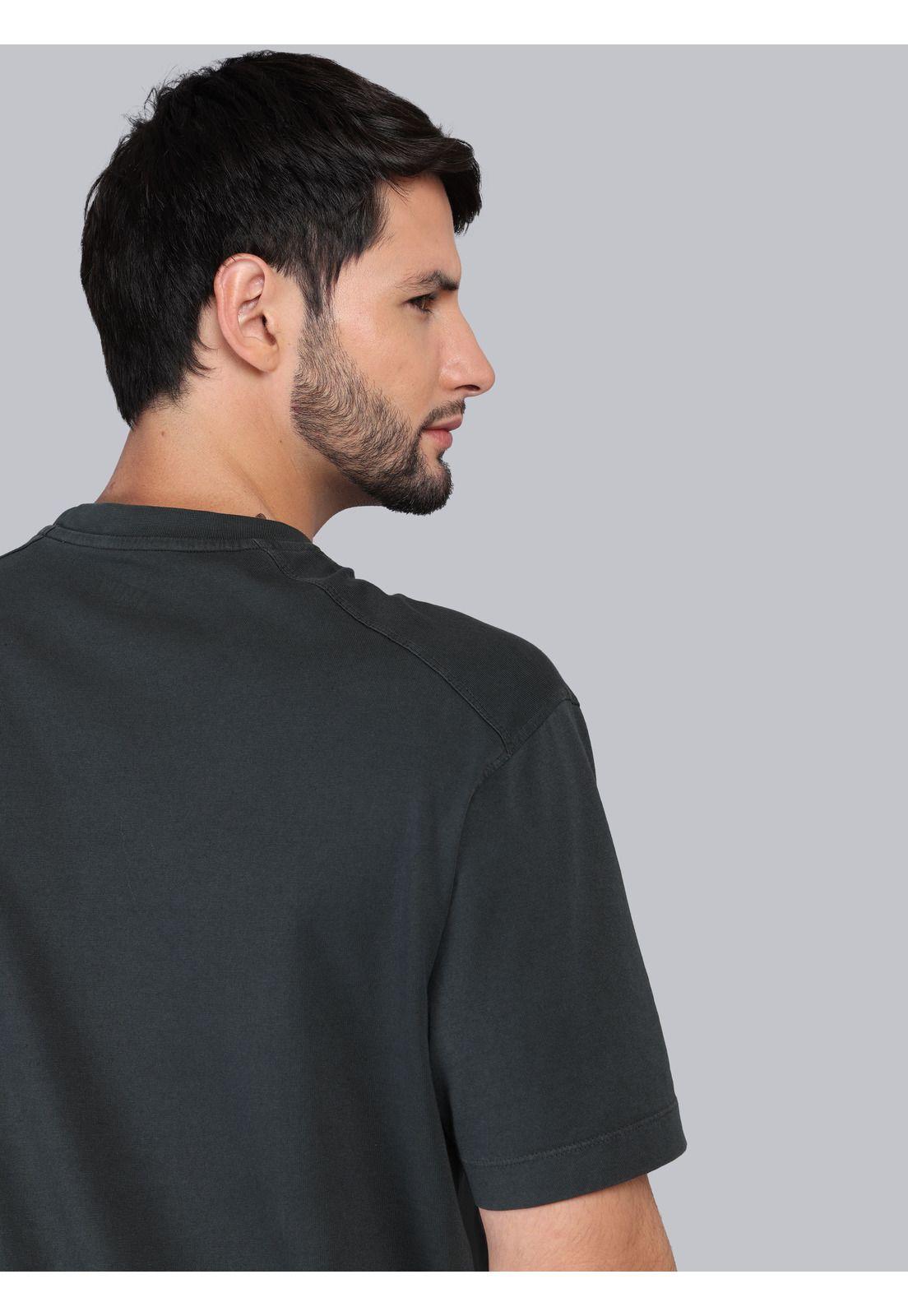 Polera Lisa Stone Wash Regular Fit Negro Arrow PO33074NE-4