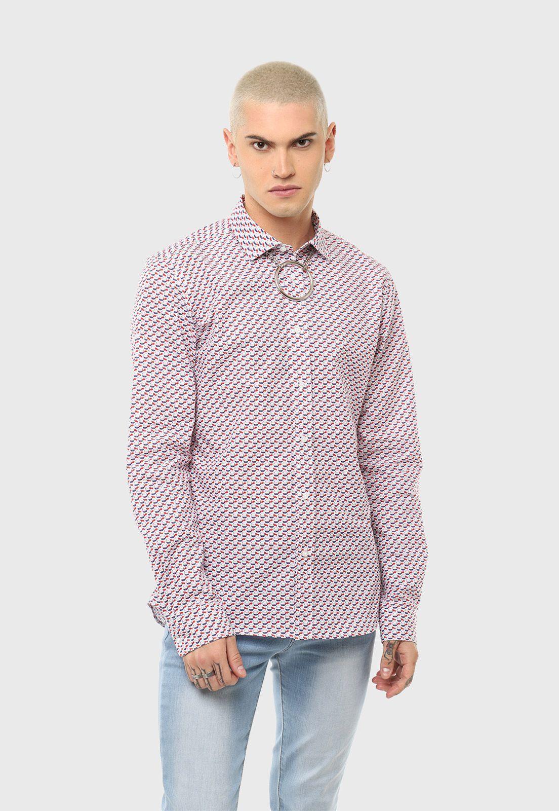 Camisa Casual Print Pez Soviet-0