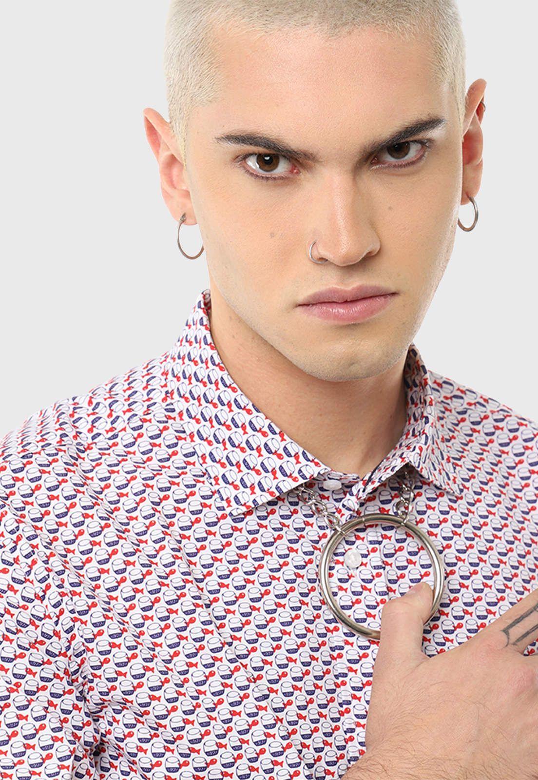 Camisa Casual Print Pez Soviet-2