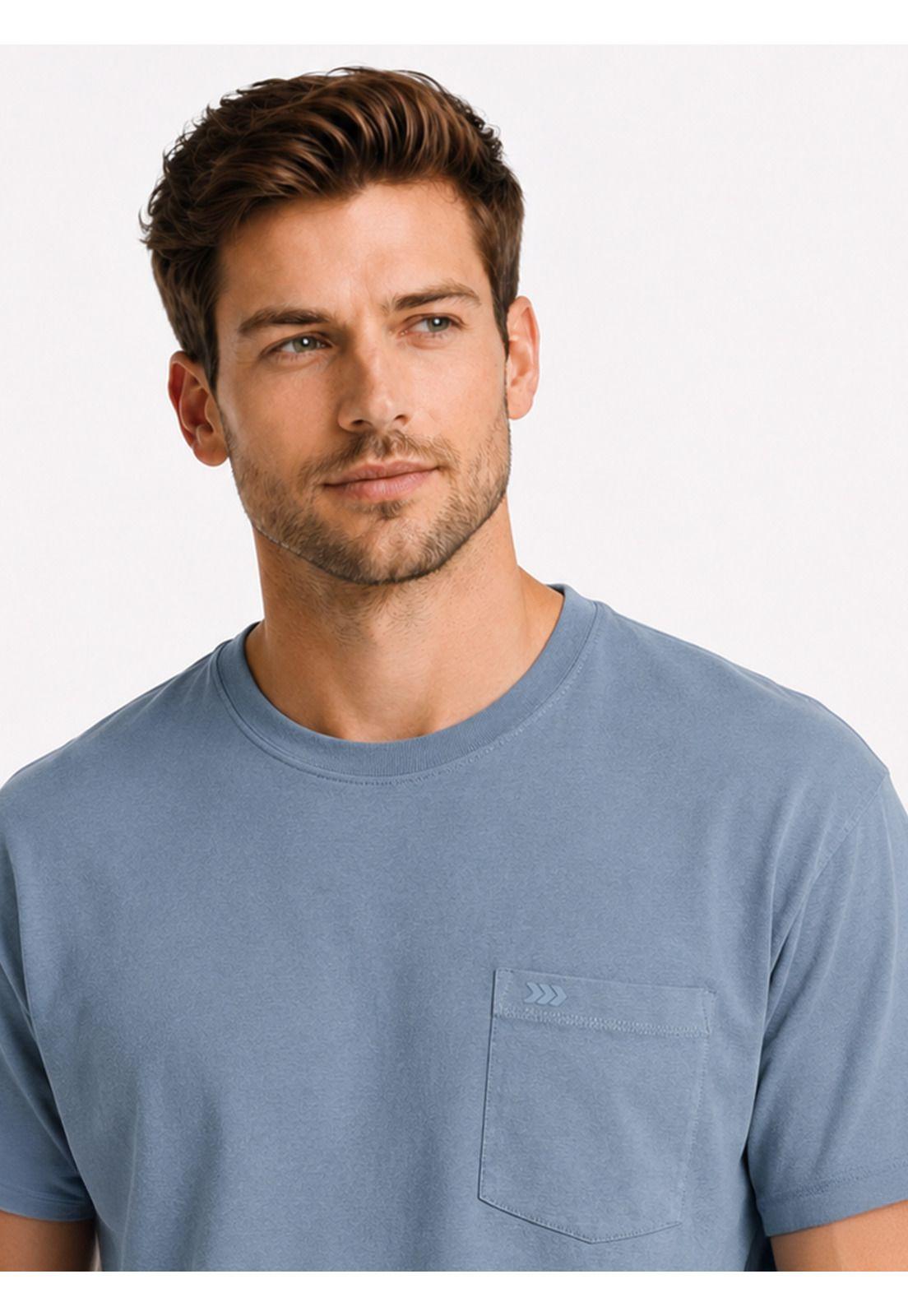 Polera Algodón Lisa Regular Fit Denim Arrow PO34031DE-2