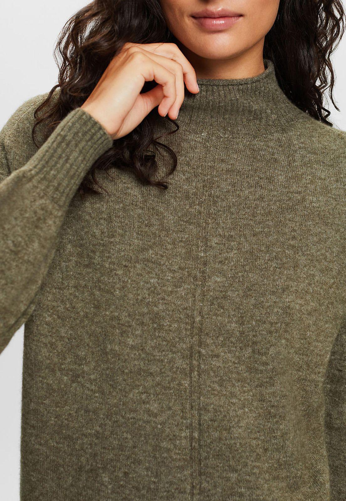 Sweater De Cuello Alto En Mezcla De Lana Mujer Esprit-2