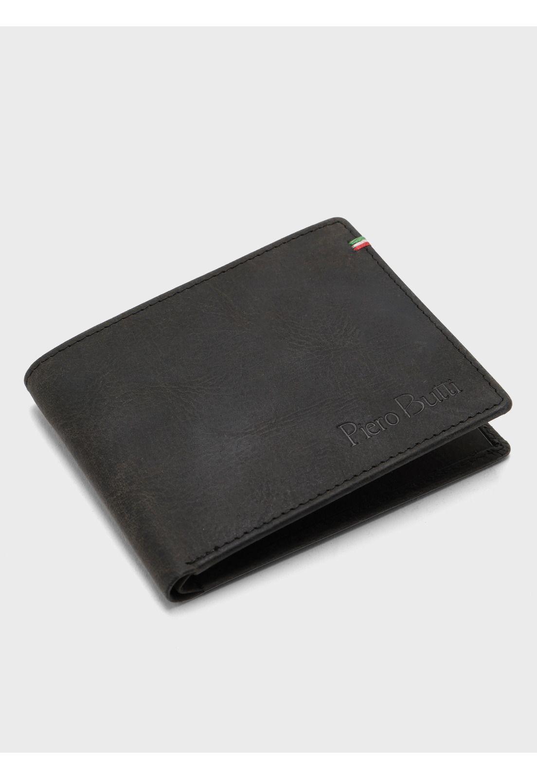 Billetera De Cuero Texturada Negro Piero Butti PBCBI30NE-3