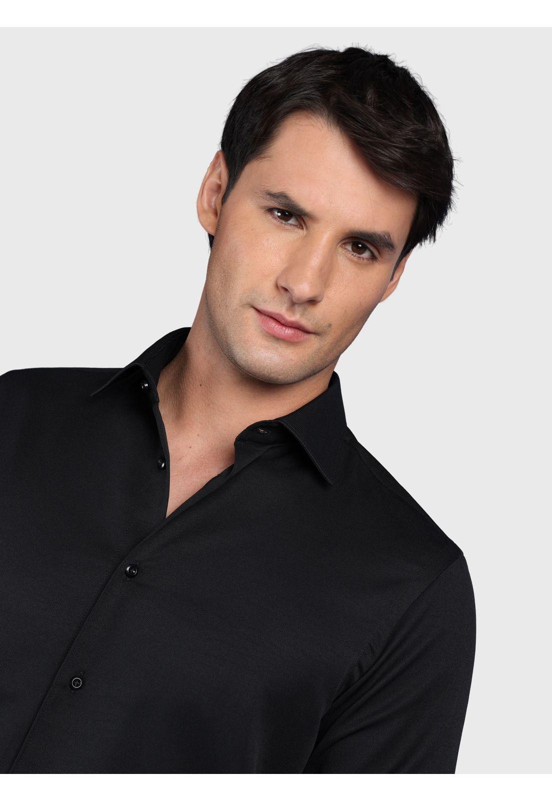 Camisa Texturada Slim Fit Negro Arrow CMI3331NE-2