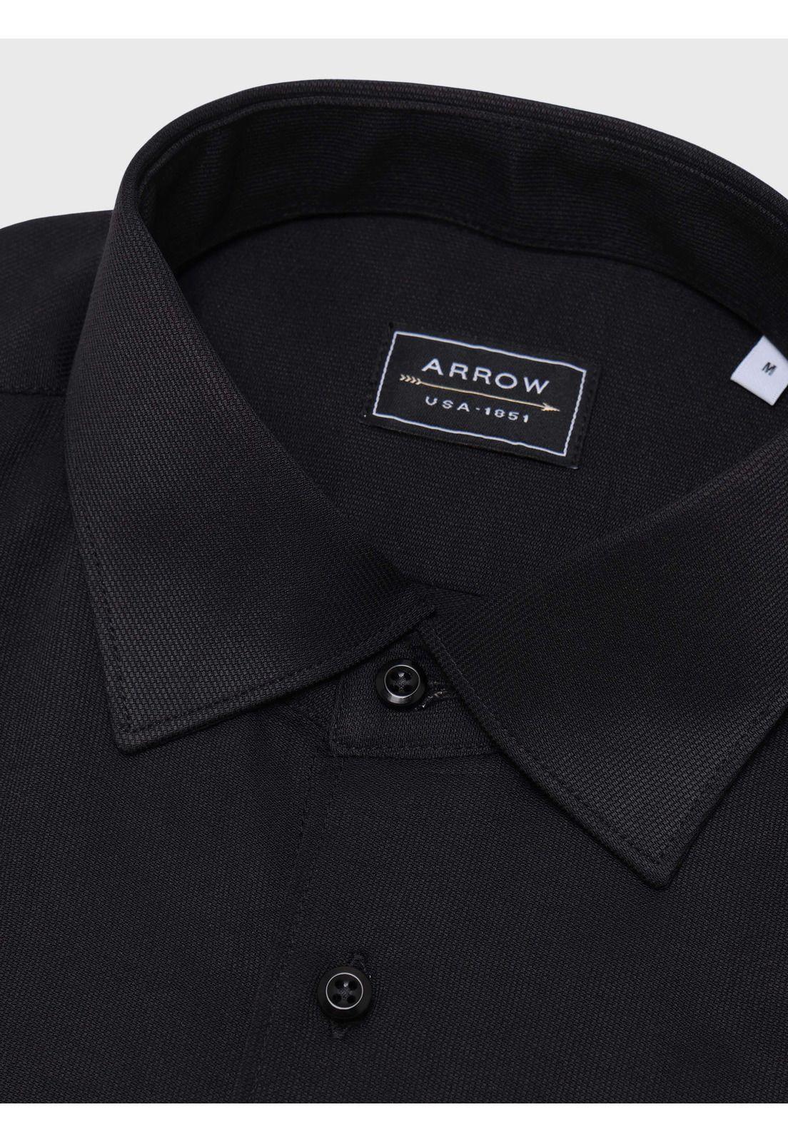 Camisa Texturada Slim Fit Negro Arrow CMI3331NE-4