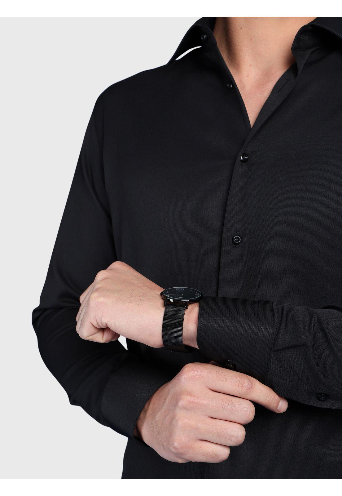 Camisa Texturada Slim Fit Negro Arrow CMI3331NE-5