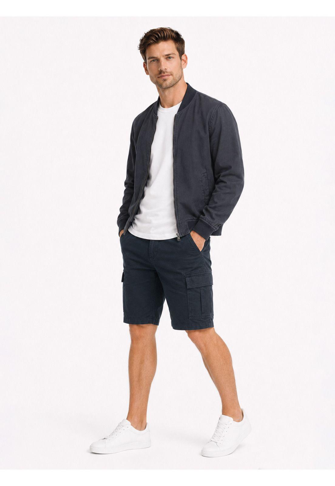Chaqueta Bomber Regular Fit Azul Marino Arrow CA34011NB-3