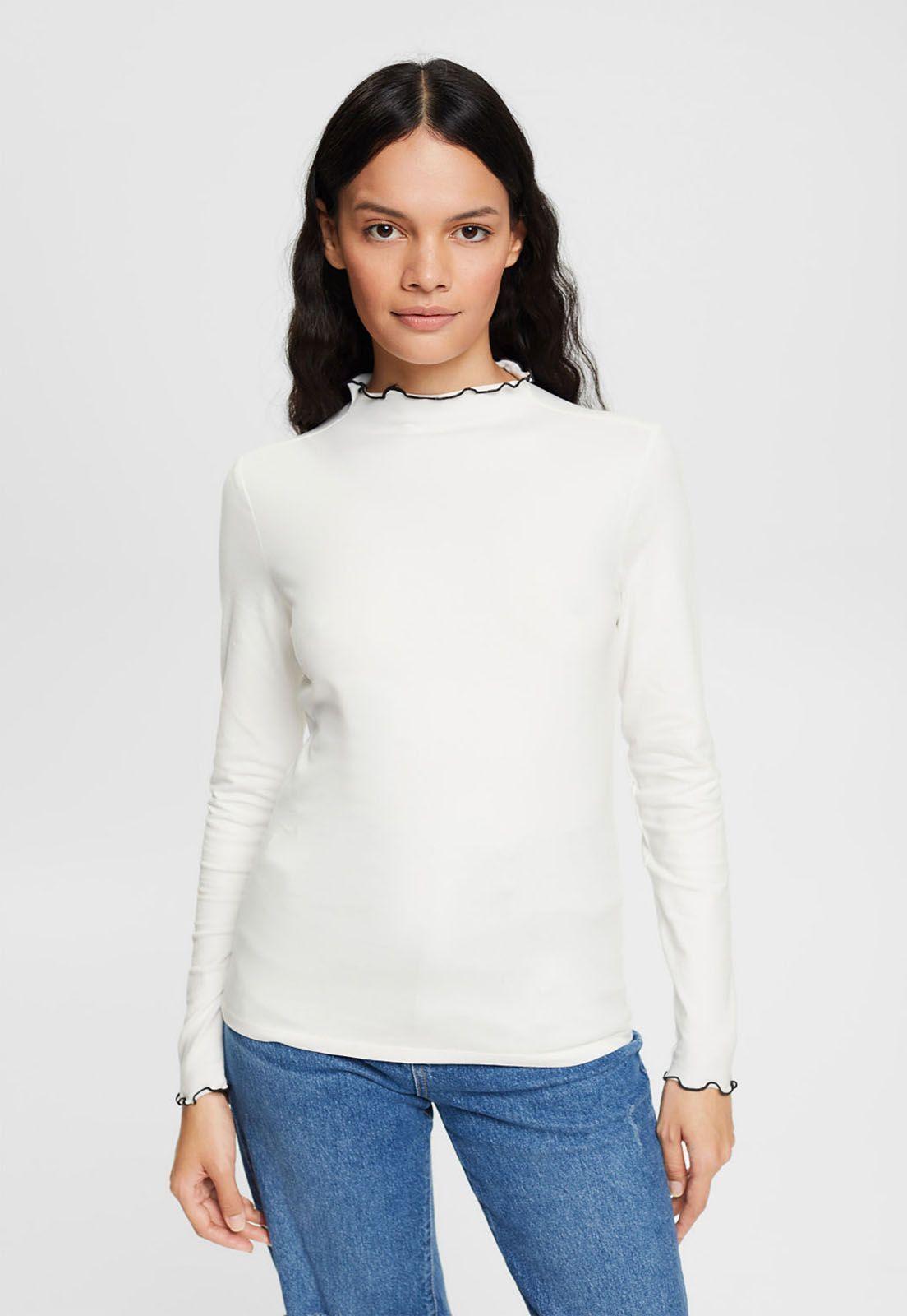 Polera Con Cuello Mao Fruncido Mujer Esprit-0