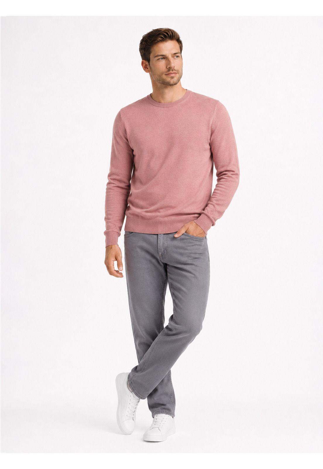 Sweater Stone Wash Regular Fit Rosado Arrow SW34086RS-3
