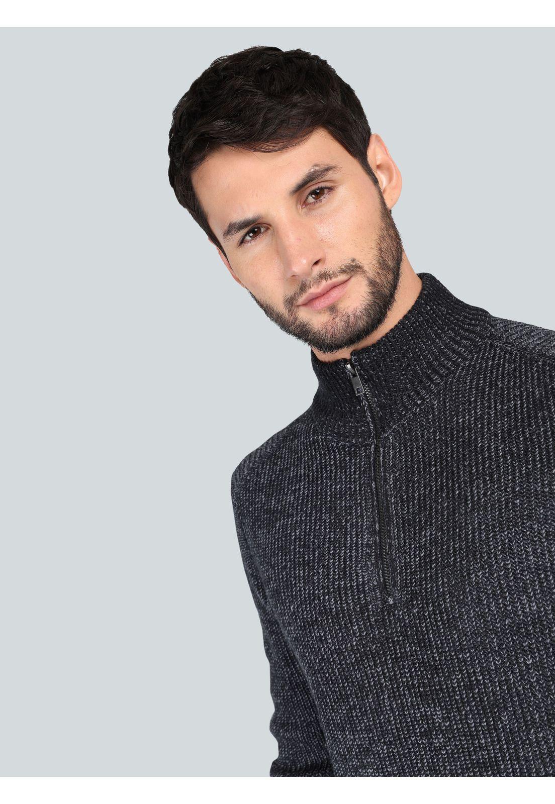 Sweater Texturado Regular Fit Azul Arrow SW33011AZ-2