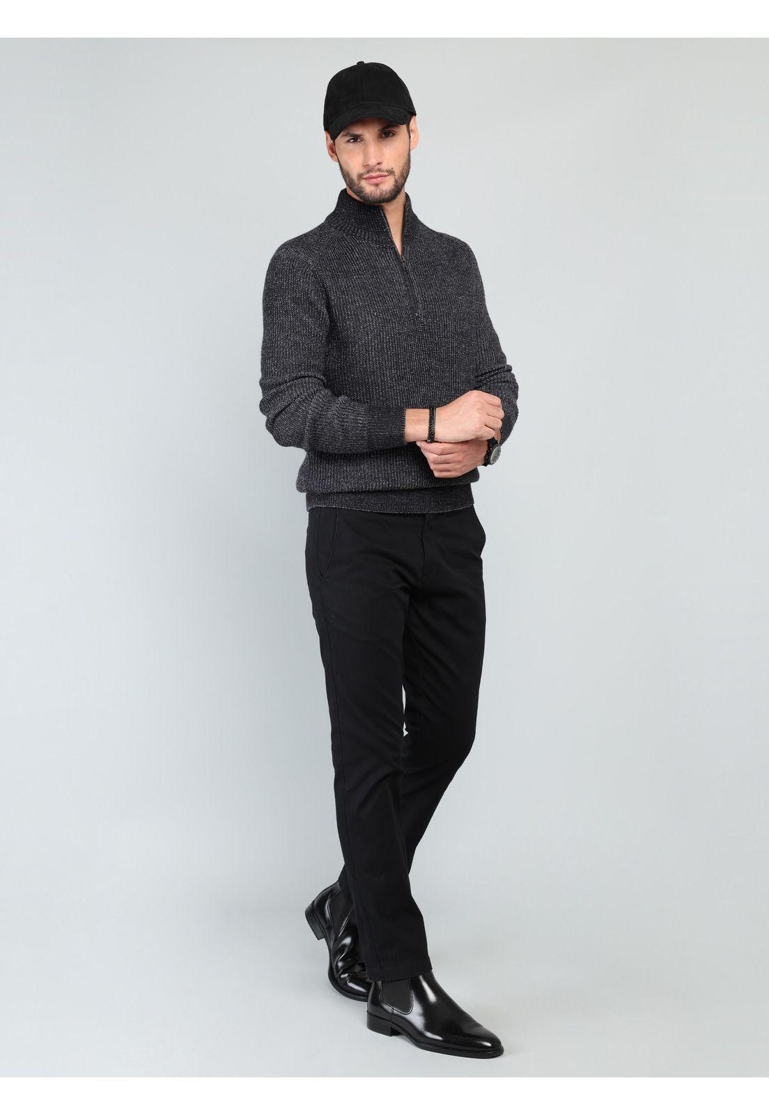 Sweater Texturado Regular Fit Azul Arrow SW33011AZ-3